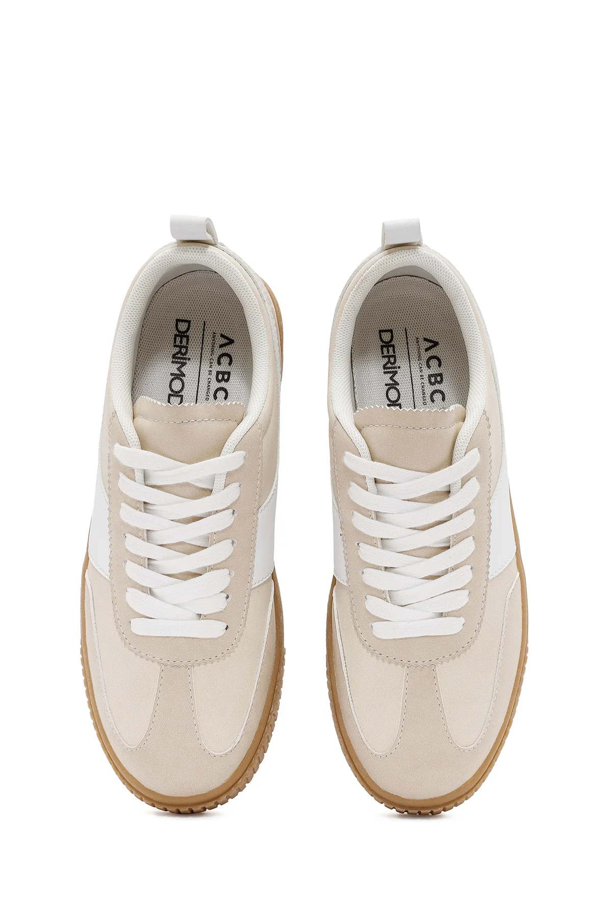 ACBC x Derimod Kadın Bej Bağcıklı Süet Sneaker - Image 7