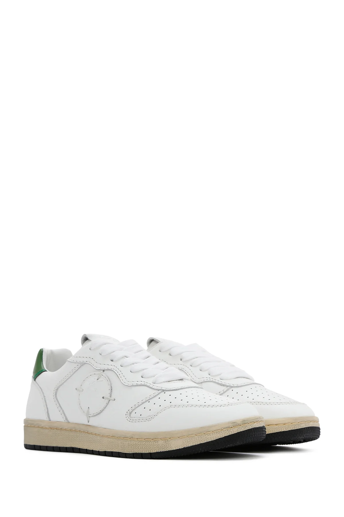 ACBC x DERİMOD Kadın Beyaz Bağcıklı Deri Sneaker - Image 3