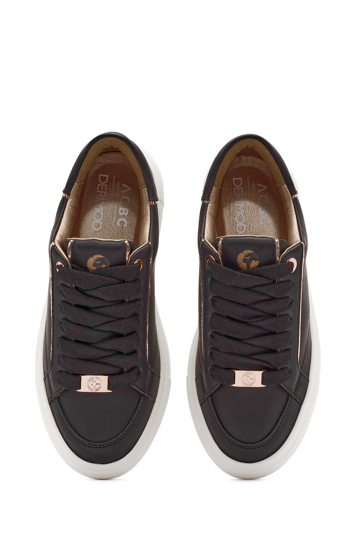 ACBC x Derimod Kadın Siyah Bağcıklı Kalın Tabanlı Sneaker - Image 7