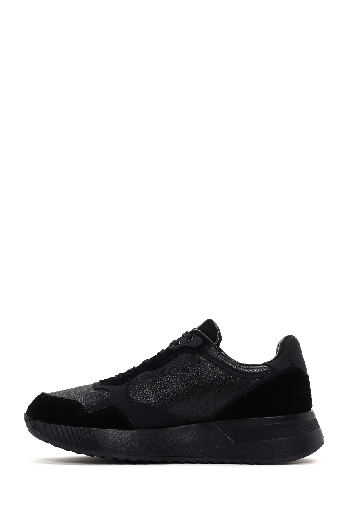 Alberto Guardiani Erkek Siyah Winner Kalın Tabanlı Deri Sneaker - Image 2