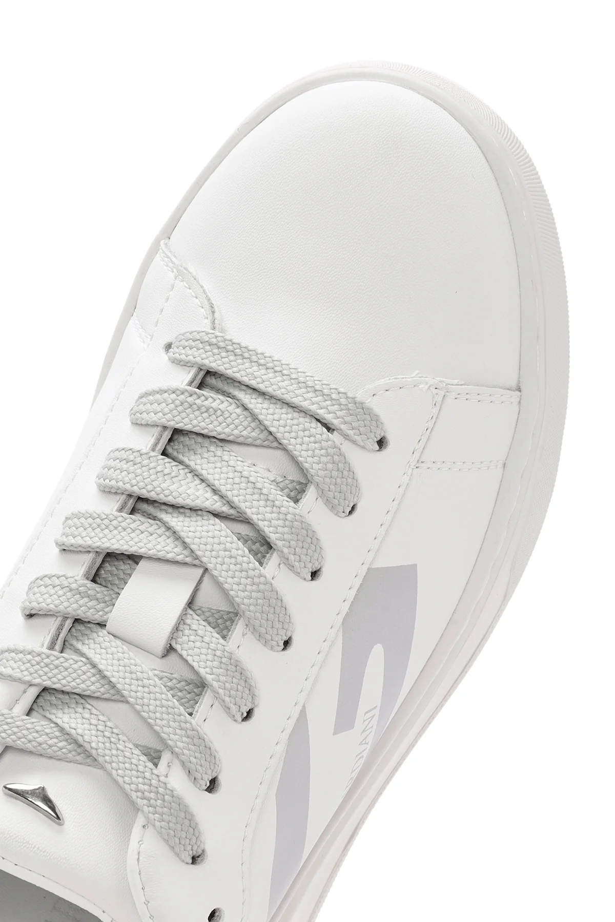 Alberto Guardiani Kadın Beyaz New Era Bağcıklı Deri Sneaker - Image 11