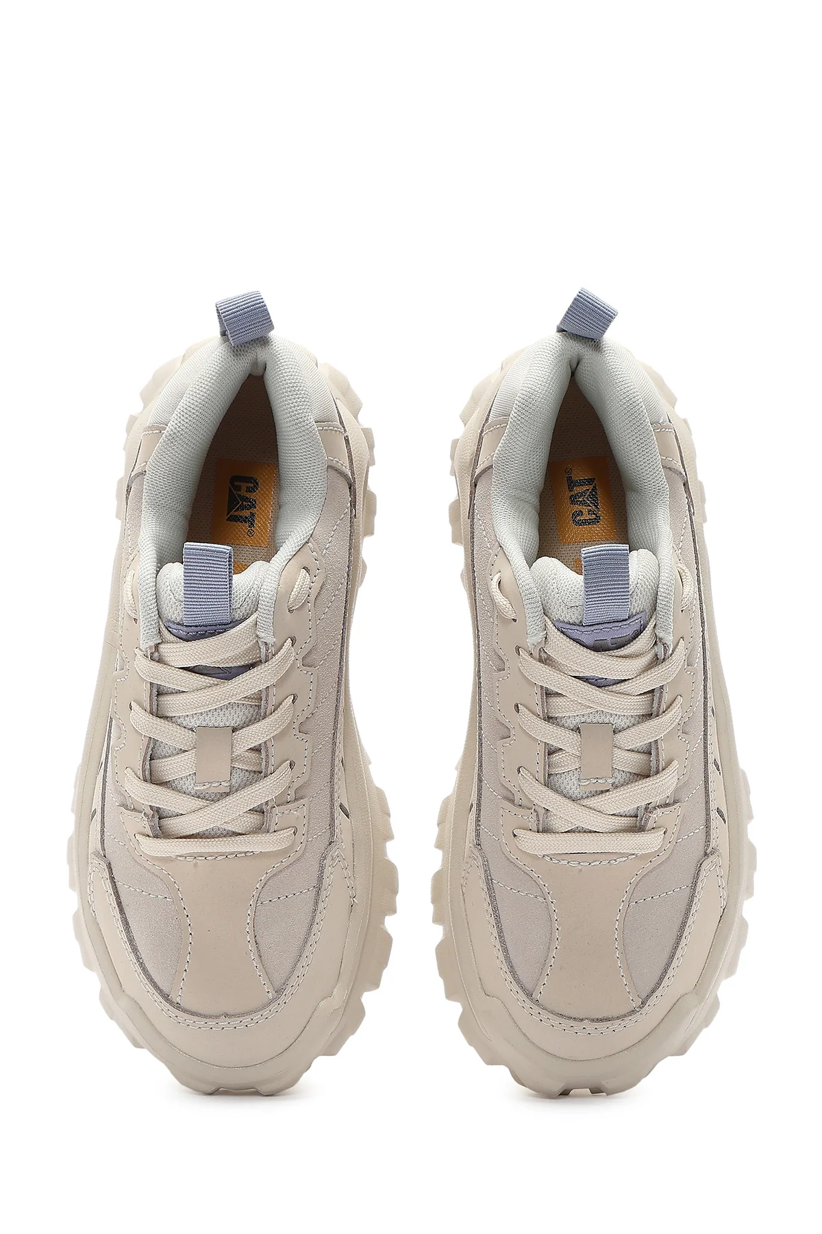 Caterpillar Kadın Bej İntruder Essential Bağcıklı Süet Deri Sneaker - Image 7