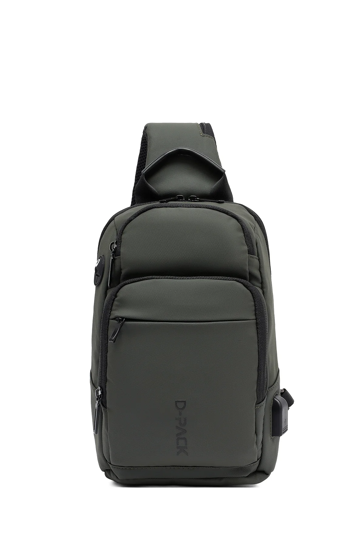 D-Pack Erkek Haki Teknolojik Kumaş Çapraz Çanta