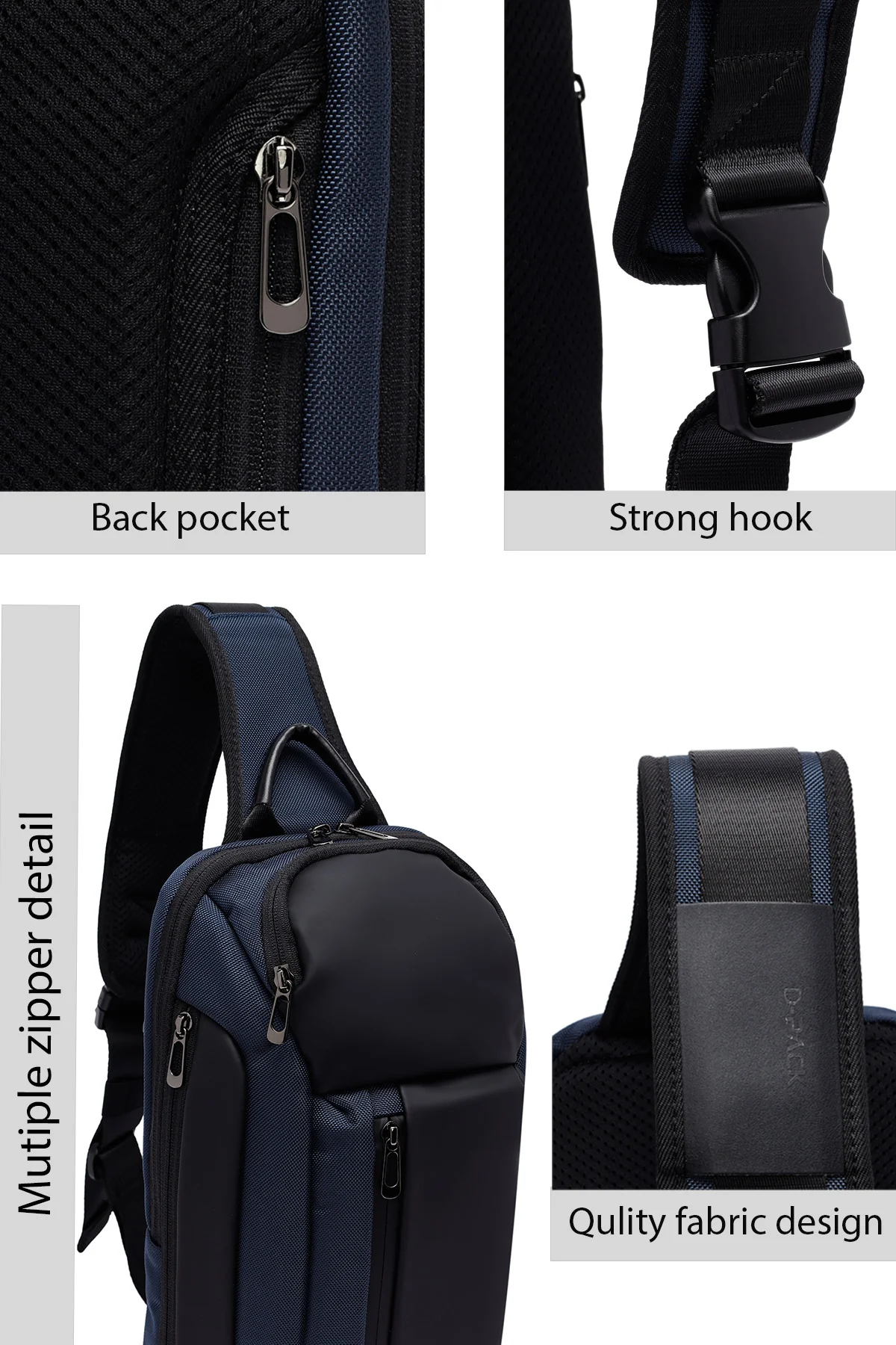 D-Pack Erkek Lacivert Çapraz Çanta - Image 5