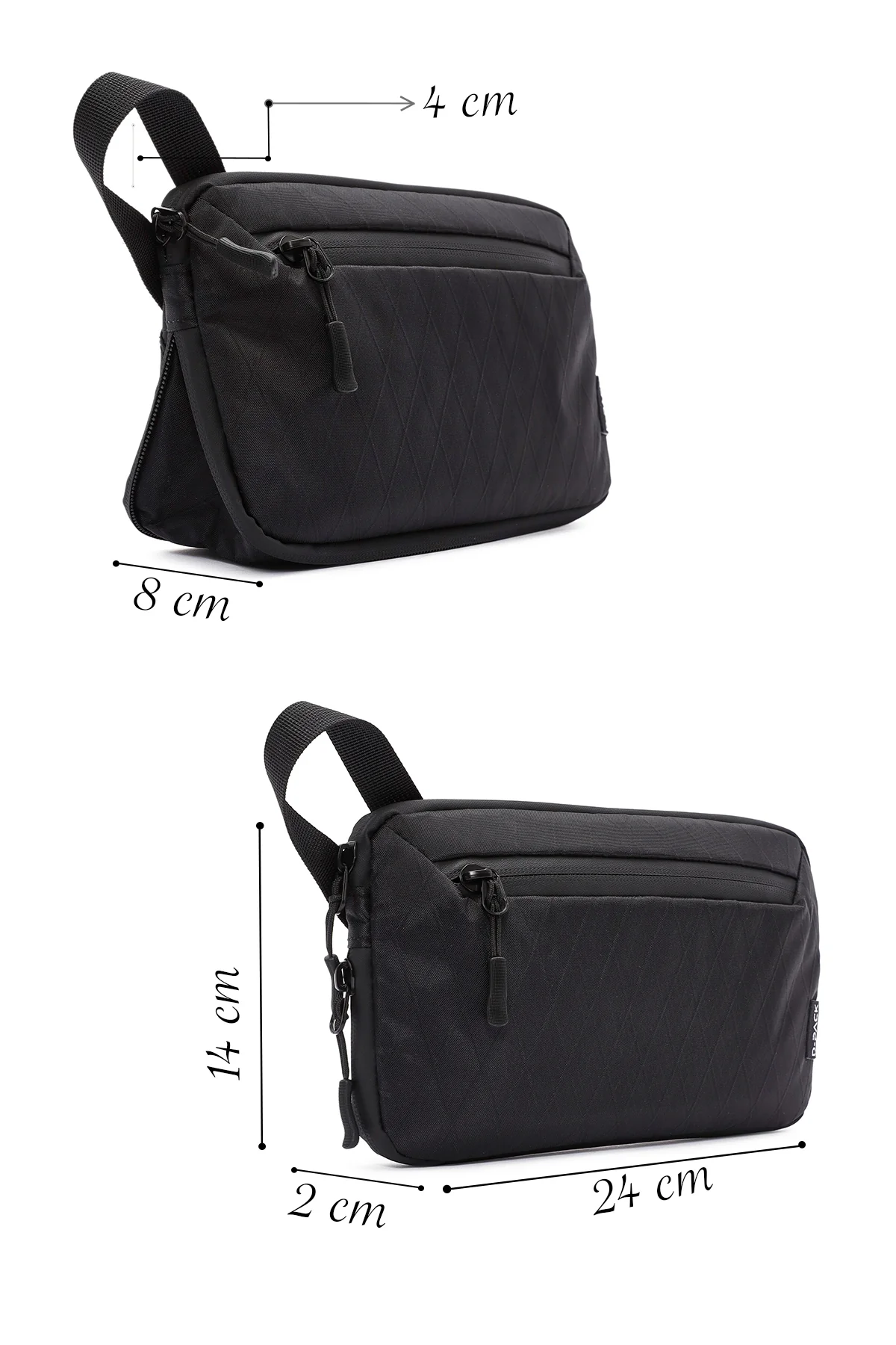 D-Pack Erkek Siyah Kumaş El Çantası - Image 2