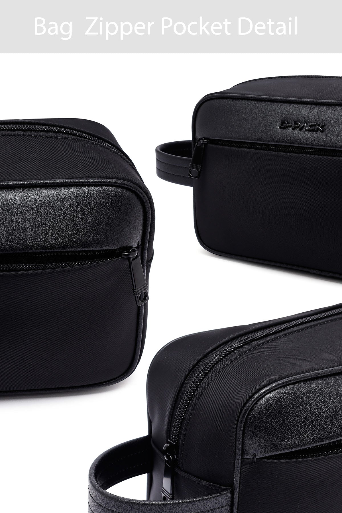 D-Pack Erkek Siyah Kumaş Mini El Çantası - Image 5