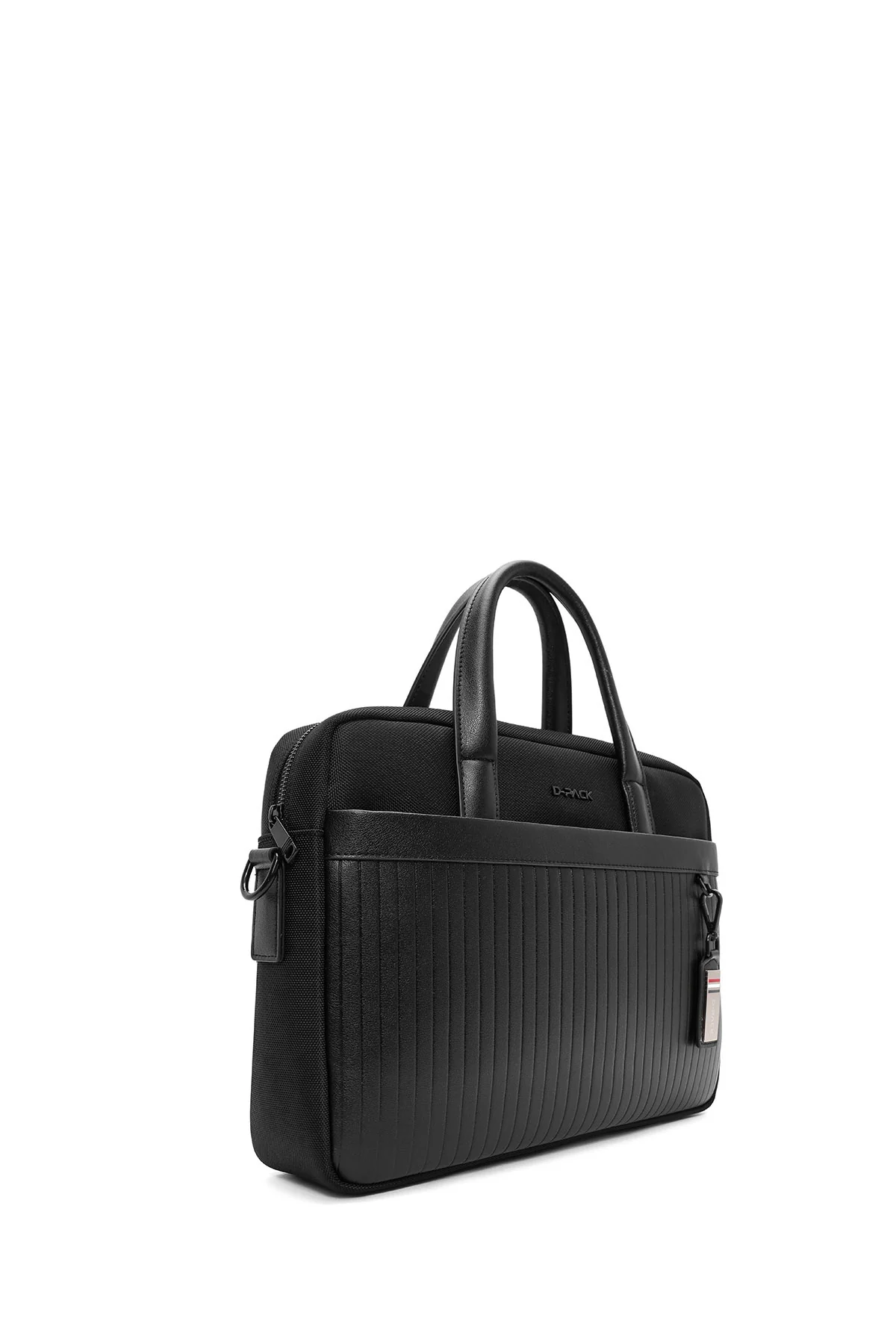 D-Pack Erkek Siyah Uzun Askılı Kumaş Evrak Çantası - Image 5