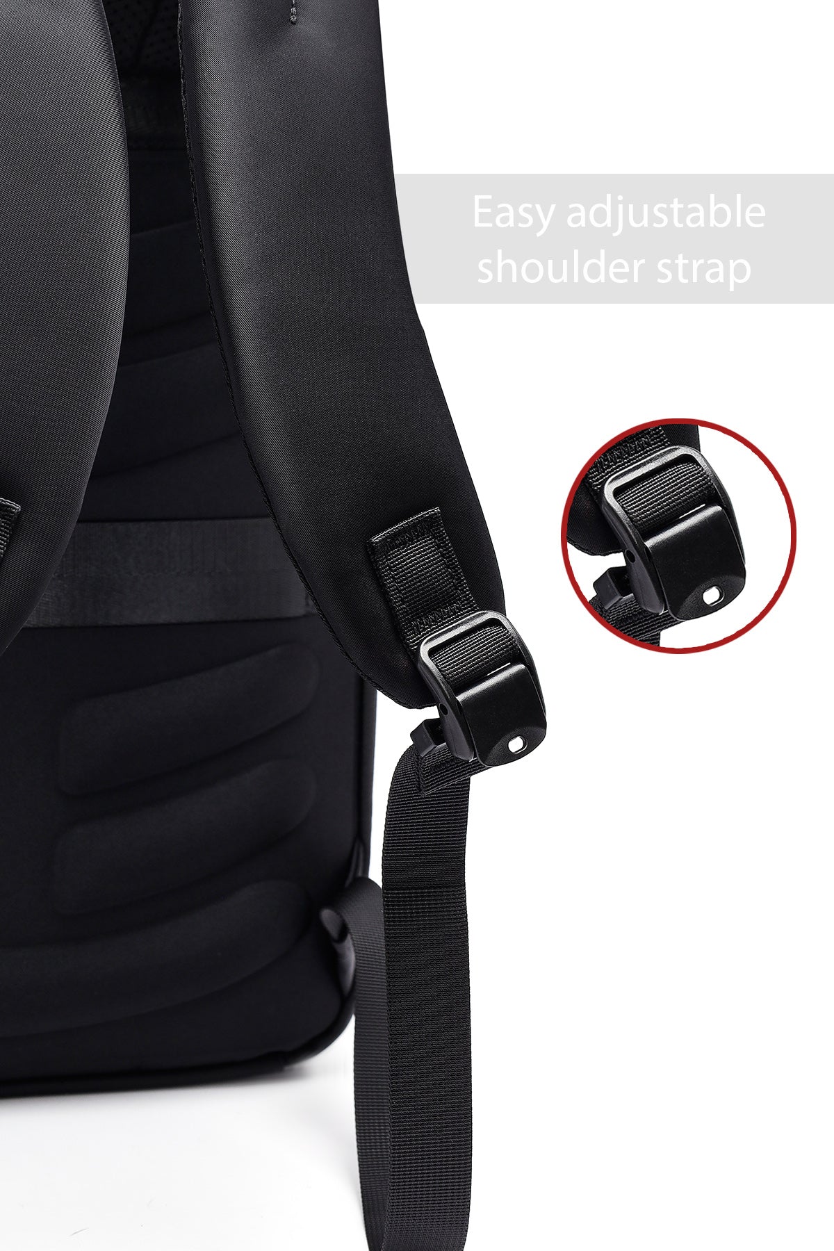 D-Pack Unisex Siyah Deri Sırt Çantası - Image 3