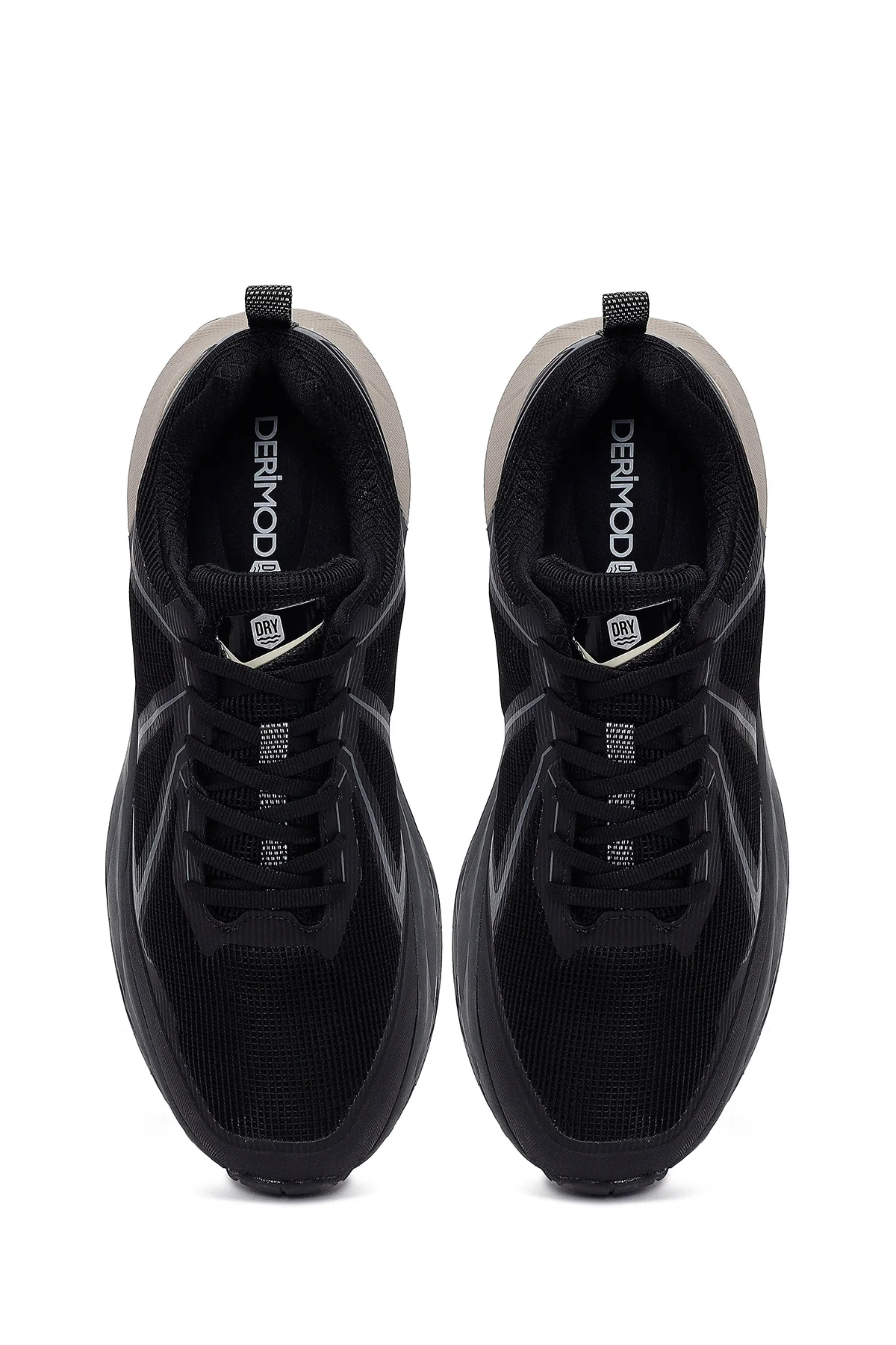 Derimod Dry Erkek Siyah Bağcıklı Kalın Tabanlı Kumaş Sneaker - Image 7