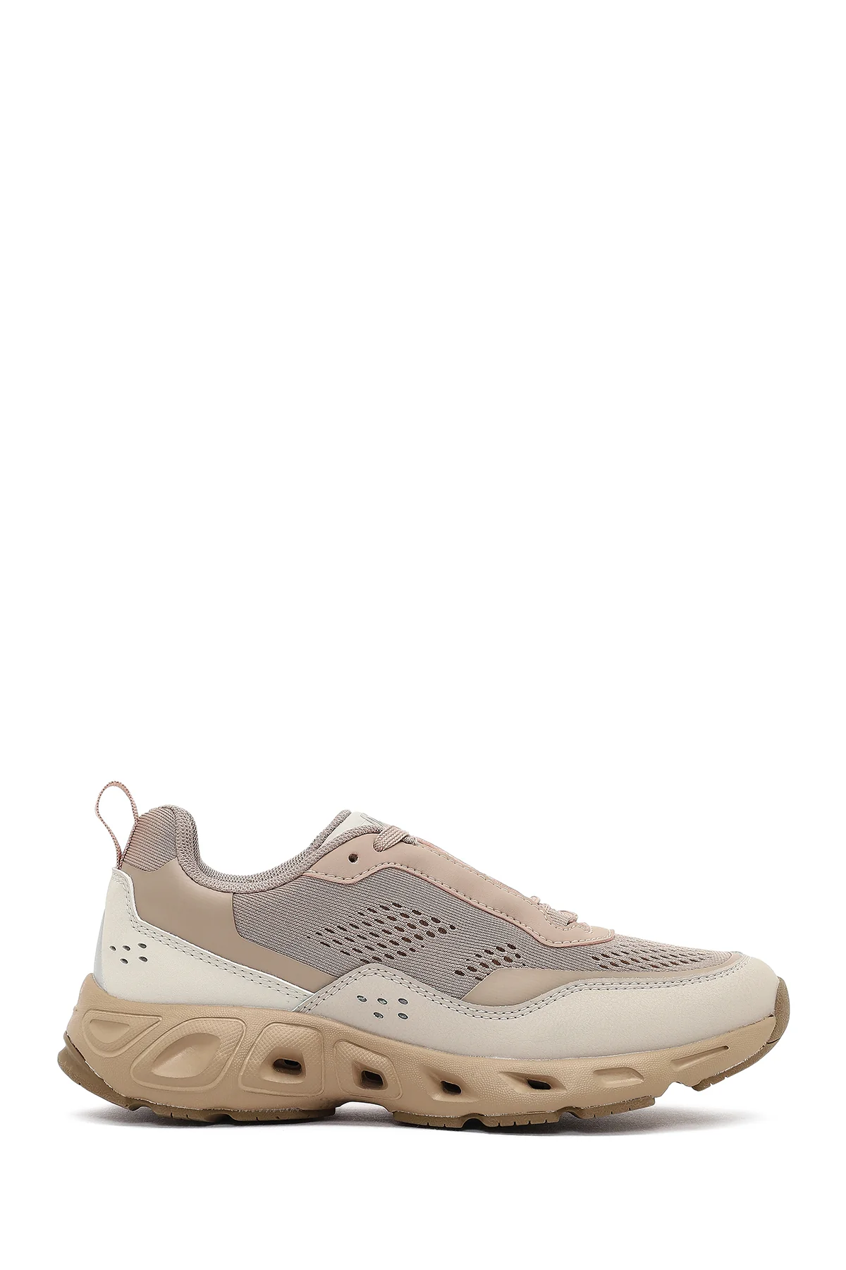 Derimod Studio Kadın Bej Bağcıklı Kalın Tabanlı Sneaker
