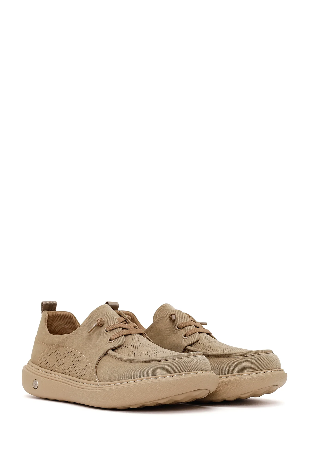 Derimod Zero Erkek Bej Bağcıklı Kumaş Sneaker - Image 3
