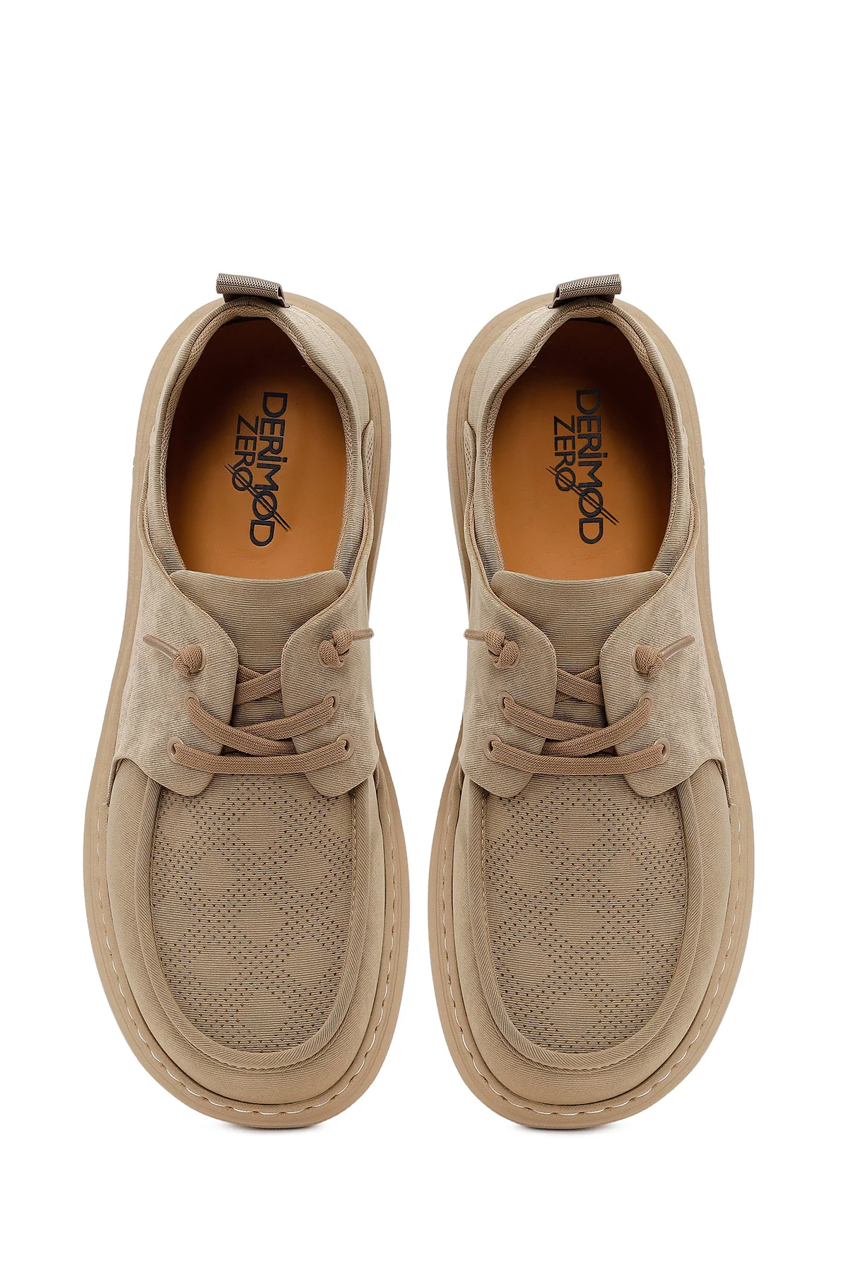 Derimod Zero Erkek Bej Bağcıklı Kumaş Sneaker - Image 5