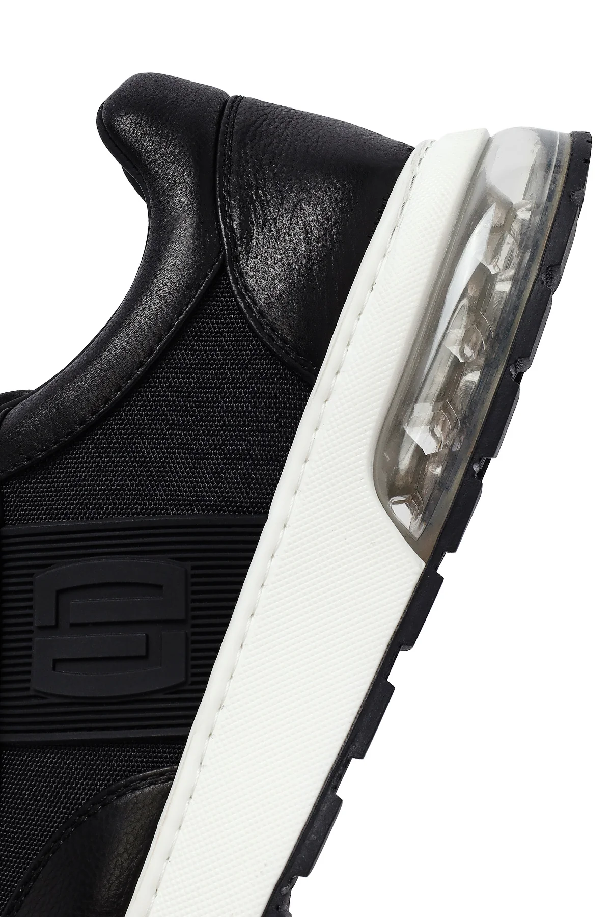 Derimod Zero Erkek Siyah Bağcıklı Kalın Tabanlı Deri Sneaker - Image 9