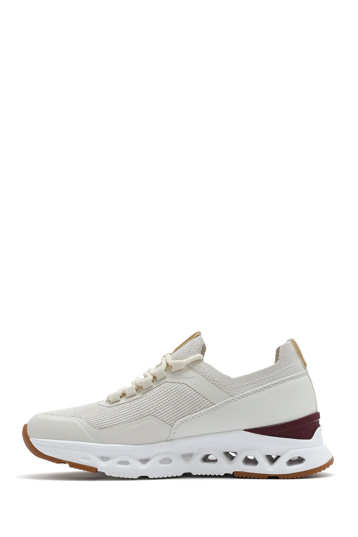 Derimod Zero Kadın Krem Bağcıklı Kumaş Sneaker - Image 5