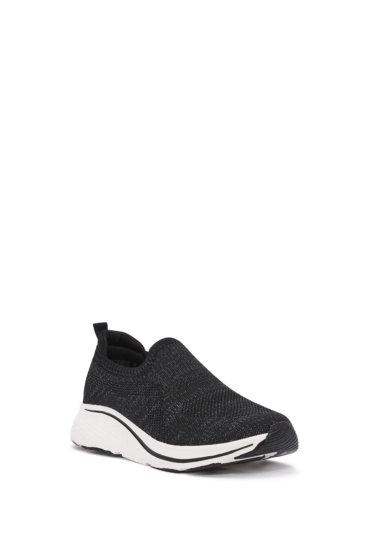 Derimod Zero Kadın Siyah Kalın Tabanlı Kumaş Sneaker - Image 6