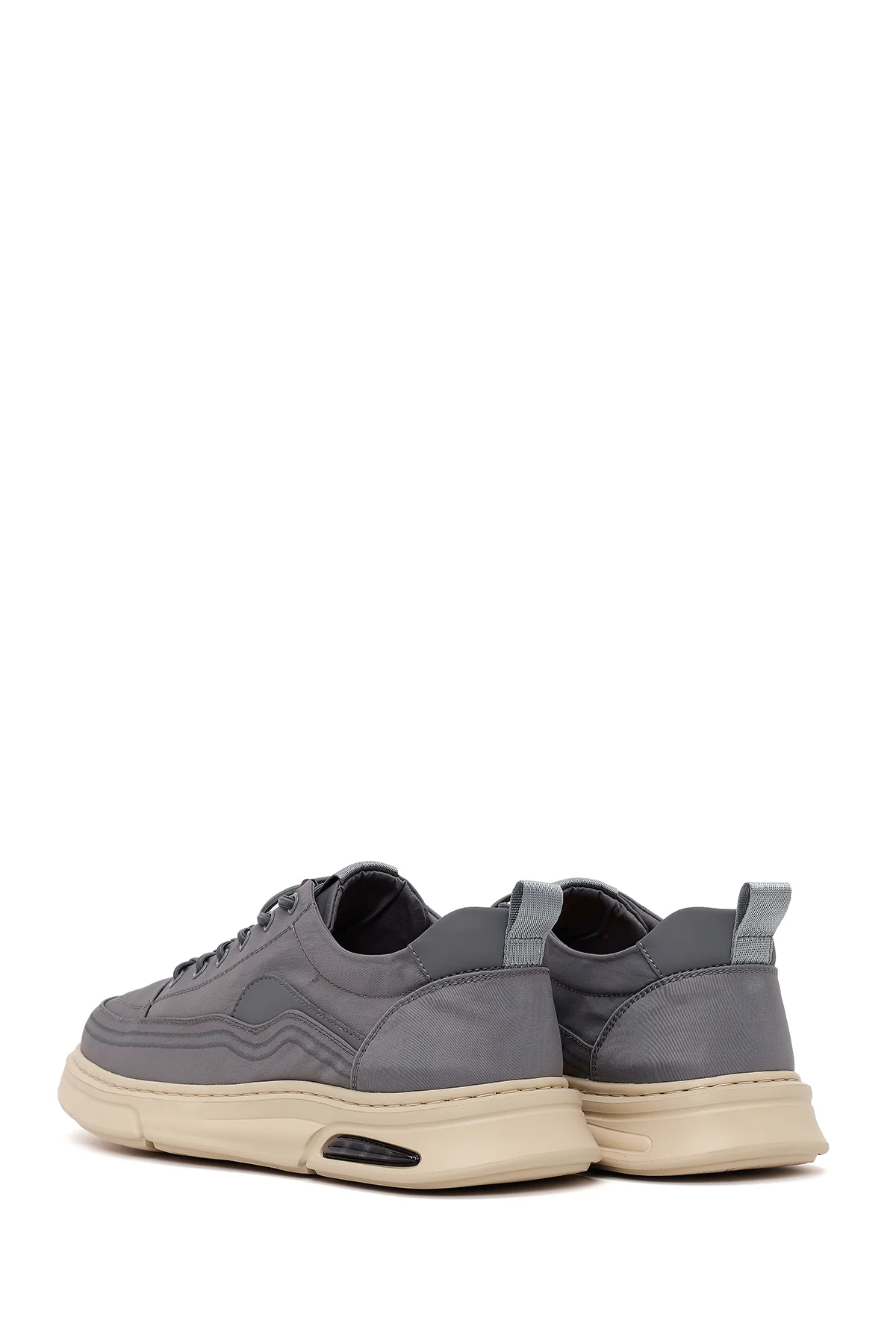 Derimoz Zero Erkek Gri Bağcıklı Kumaş Sneaker - Image 7
