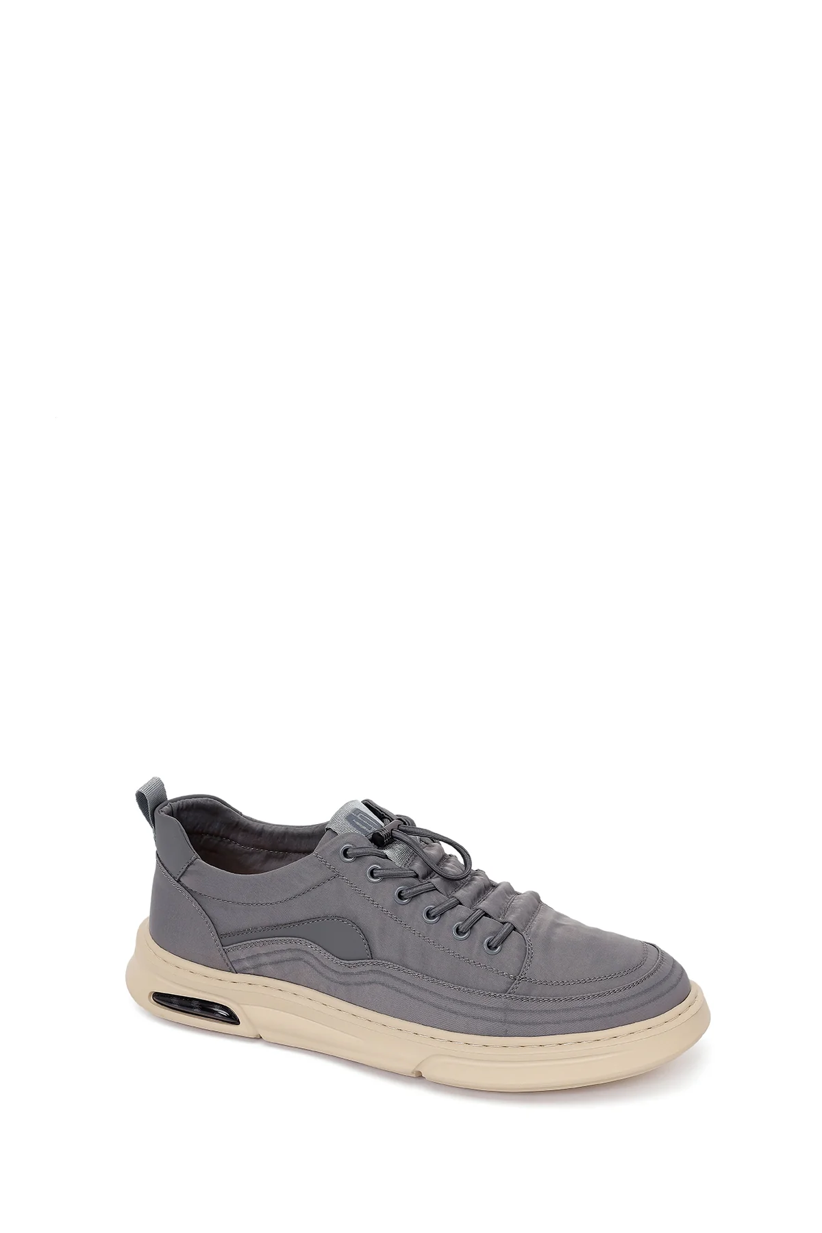 Derimoz Zero Erkek Gri Bağcıklı Kumaş Sneaker - Image 8