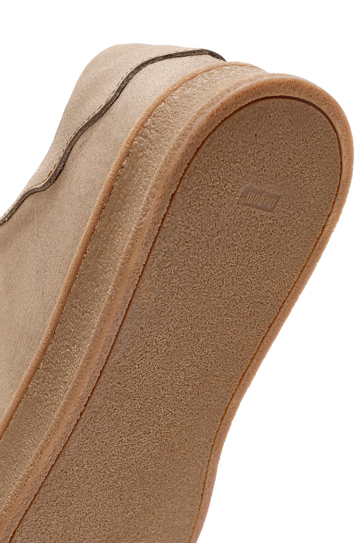 Erkek Bej Bağcıklı Süet Deri Sneaker - Image 10