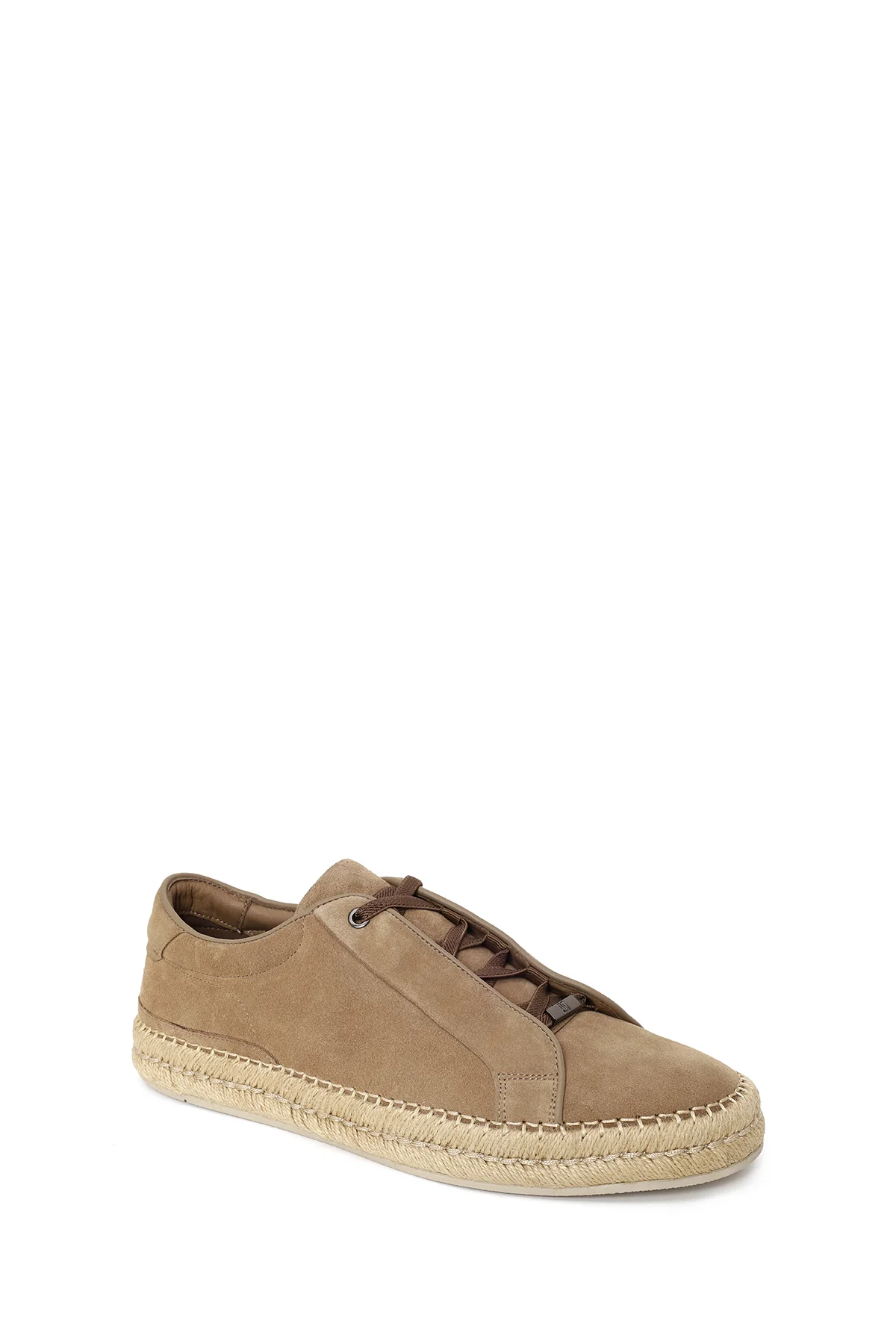 Erkek Bej Kalın Tabanlı Süet Deri Sneaker - Image 8