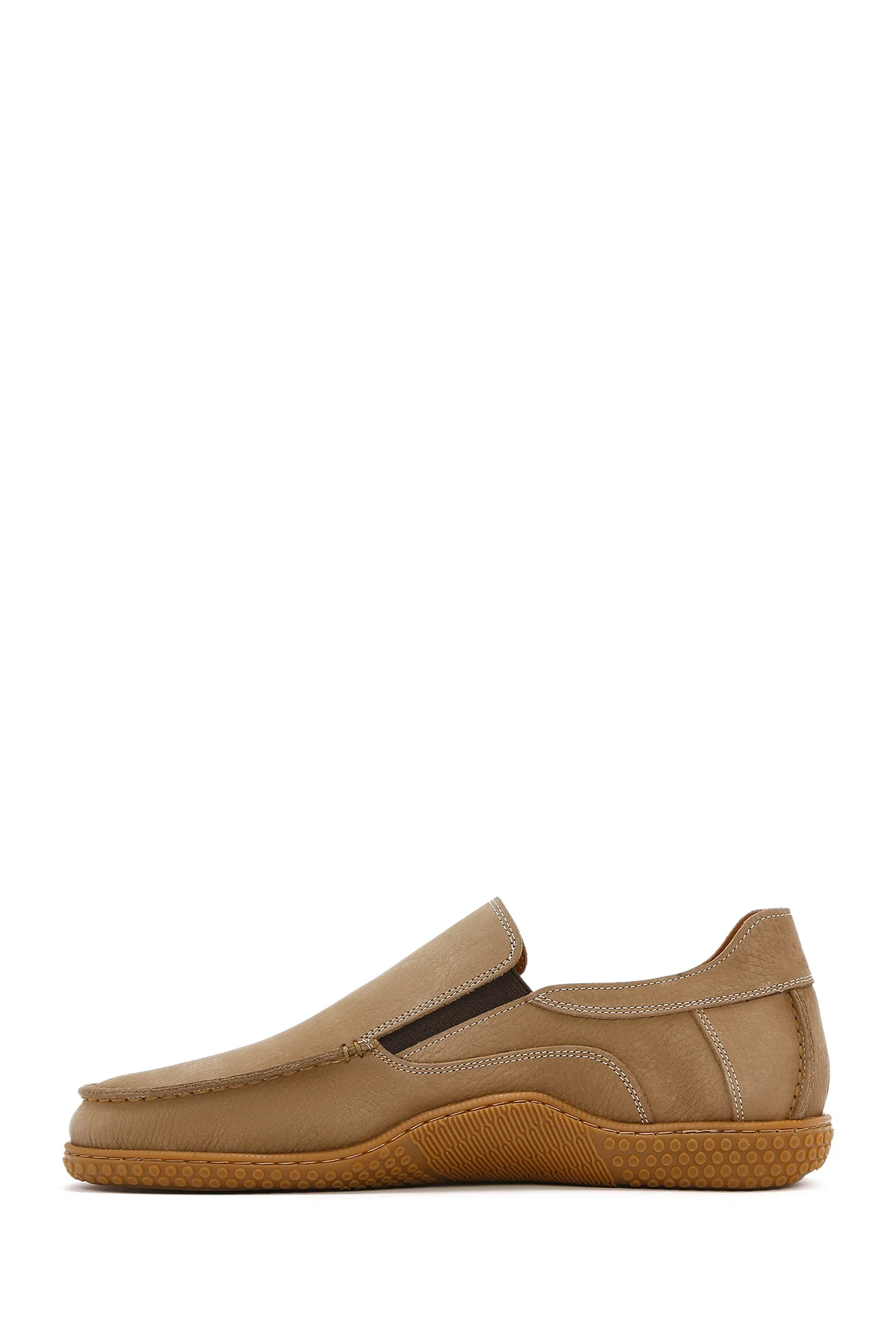 Erkek Bej Nubuk Deri Comfort Loafer - Image 3