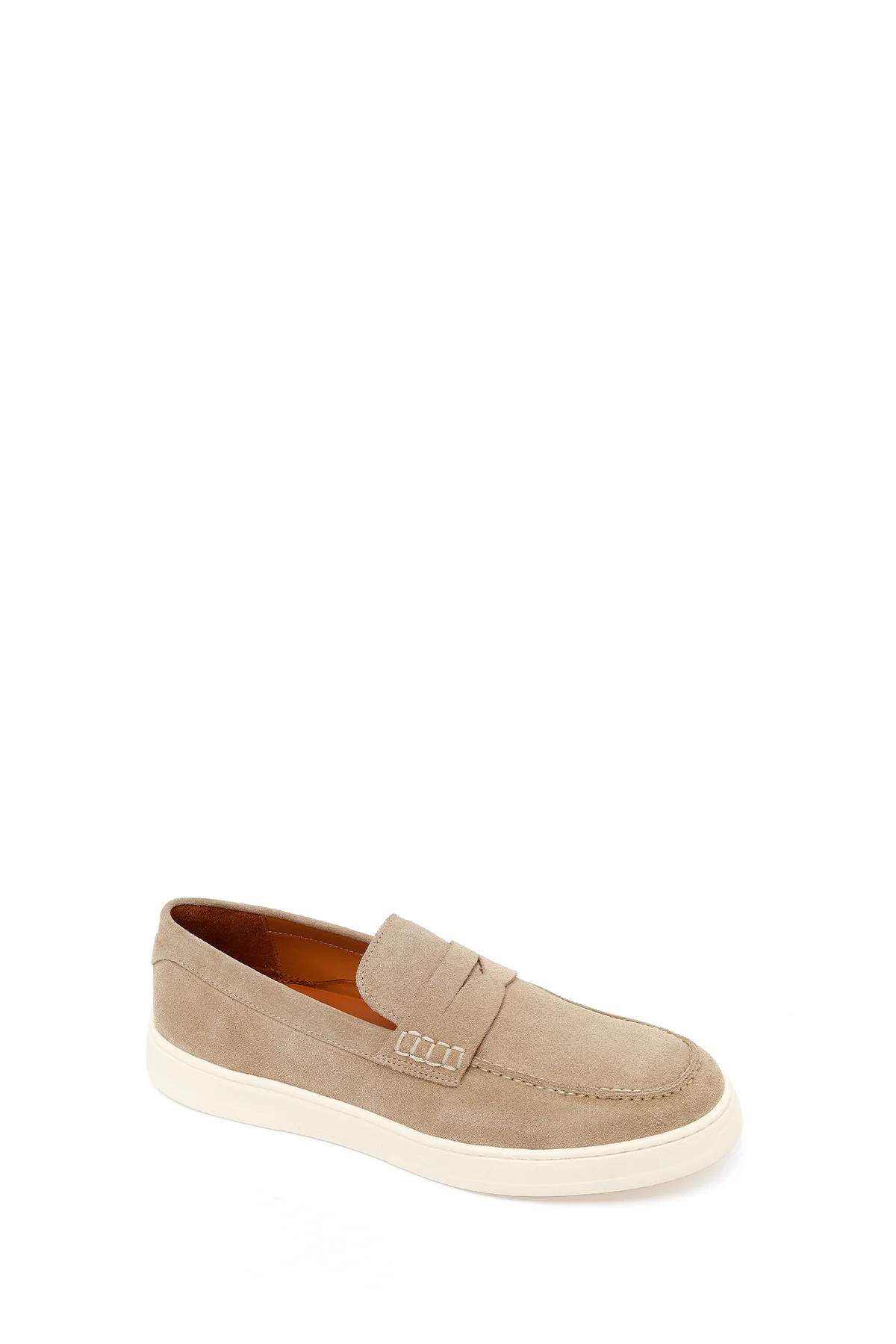 Erkek Bej Süet Deri Casual Loafer - Image 7