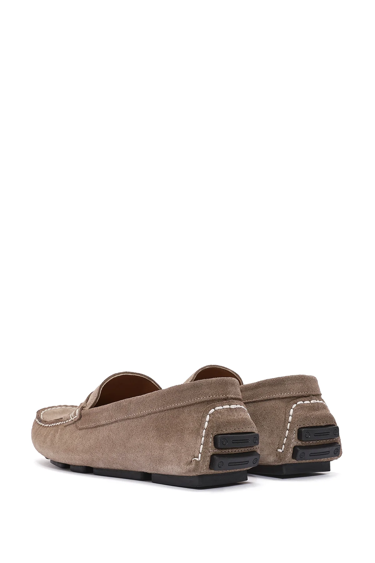 Erkek Bej Süet Deri Loafer - Image 5