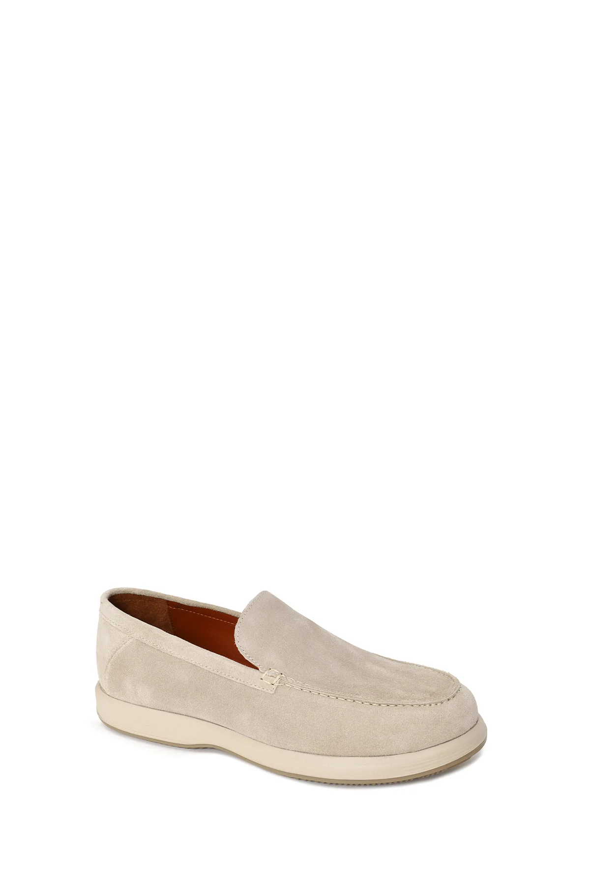 Erkek Bej Süet Deri Loafer - Image 7