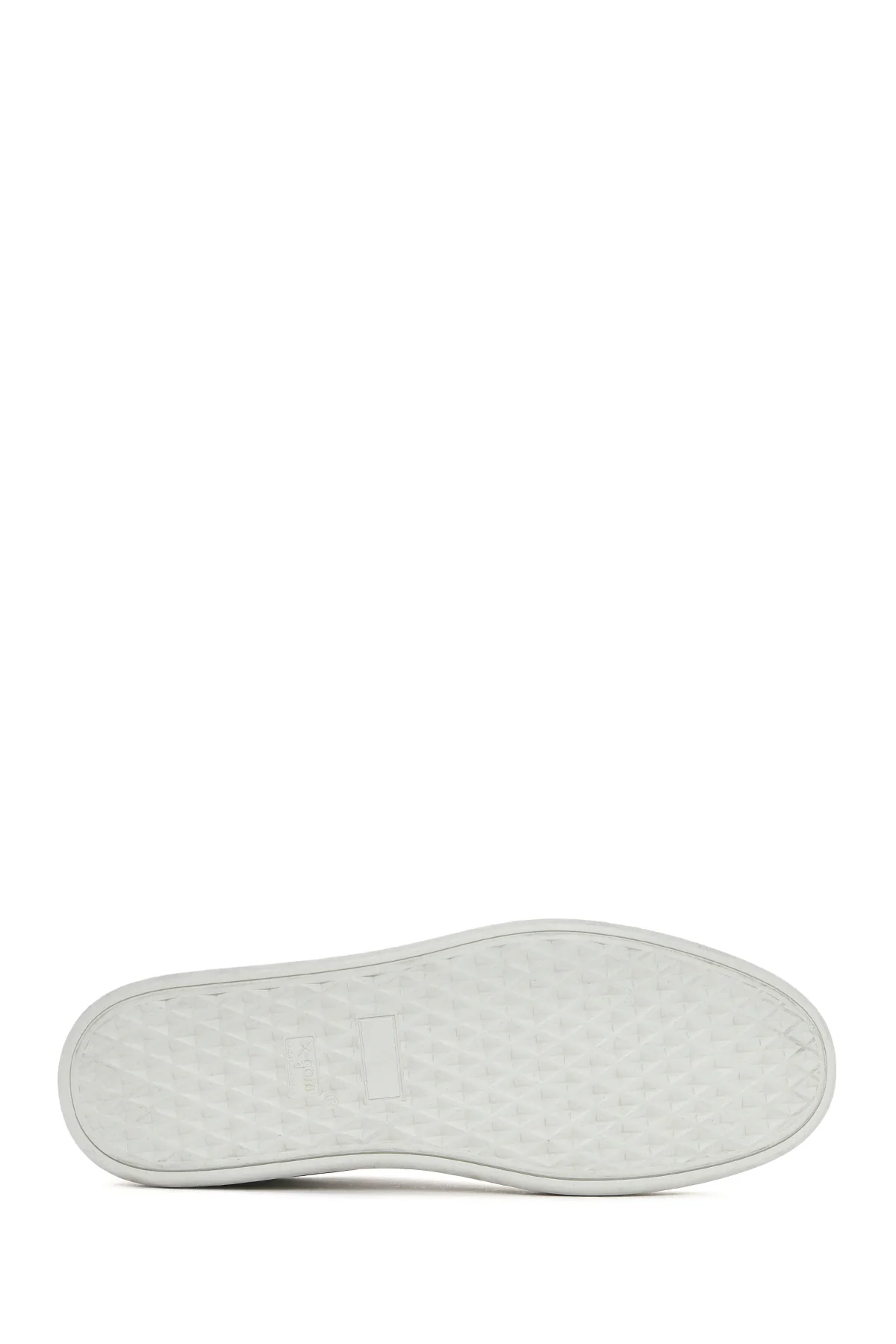Erkek Beyaz Bağcıklı Deri Sneaker - Image 4