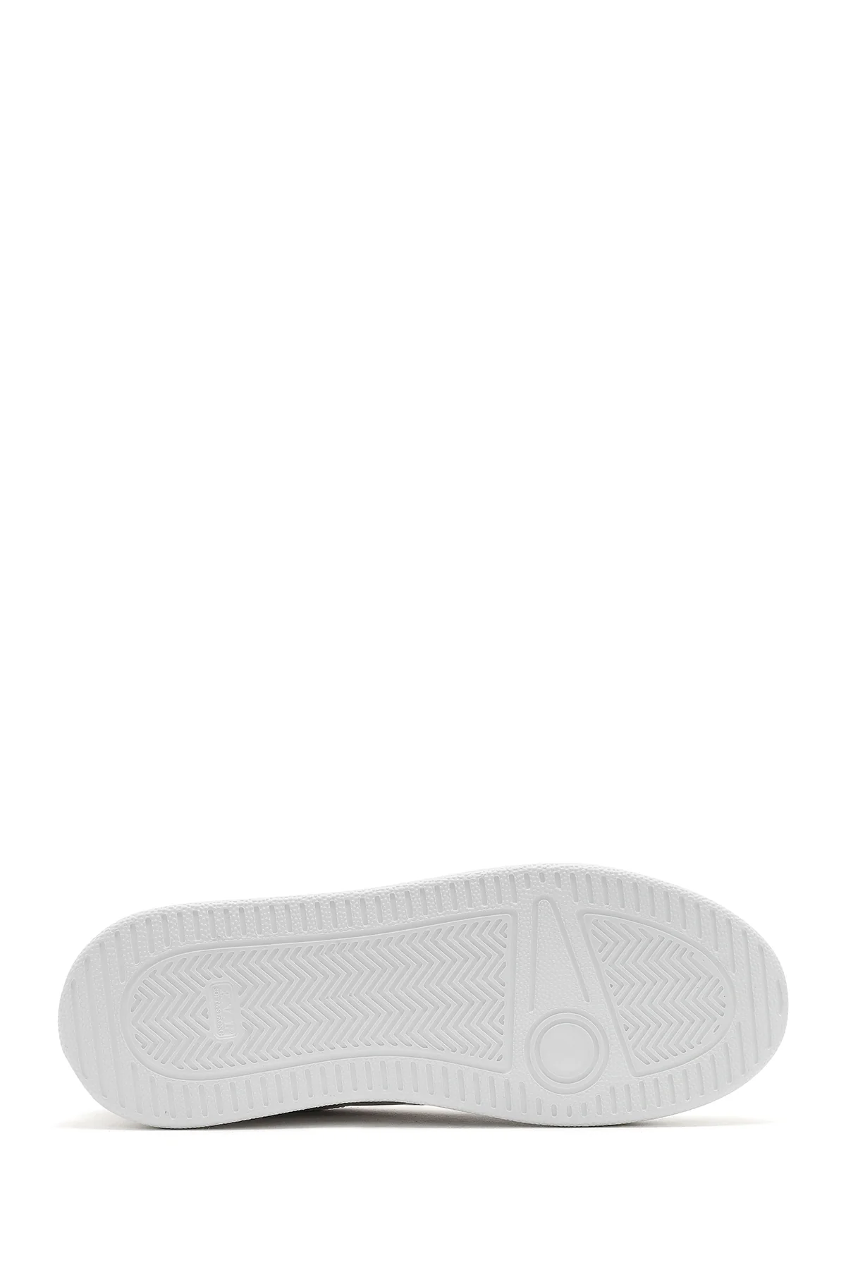 Erkek Beyaz Bağcıklı Deri Sneaker - Image 4