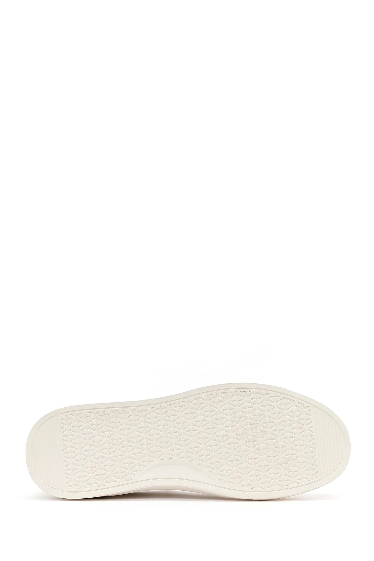 Erkek Beyaz Bağcıklı Deri Sneaker - Image 6