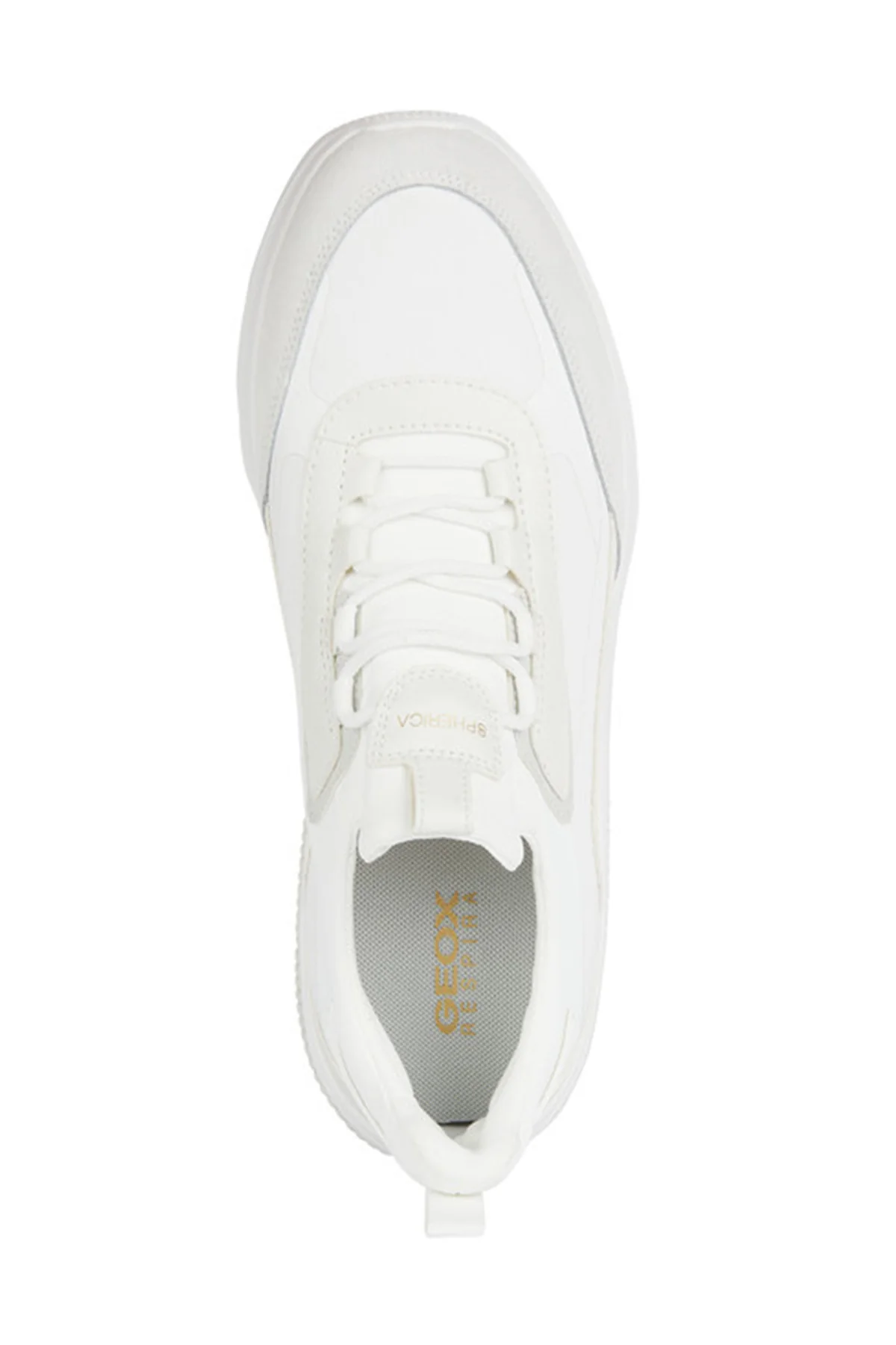 Geox Erkek Beyaz Bağcıklı Kalın Tabanlı Kumaş Sneaker - Image 5