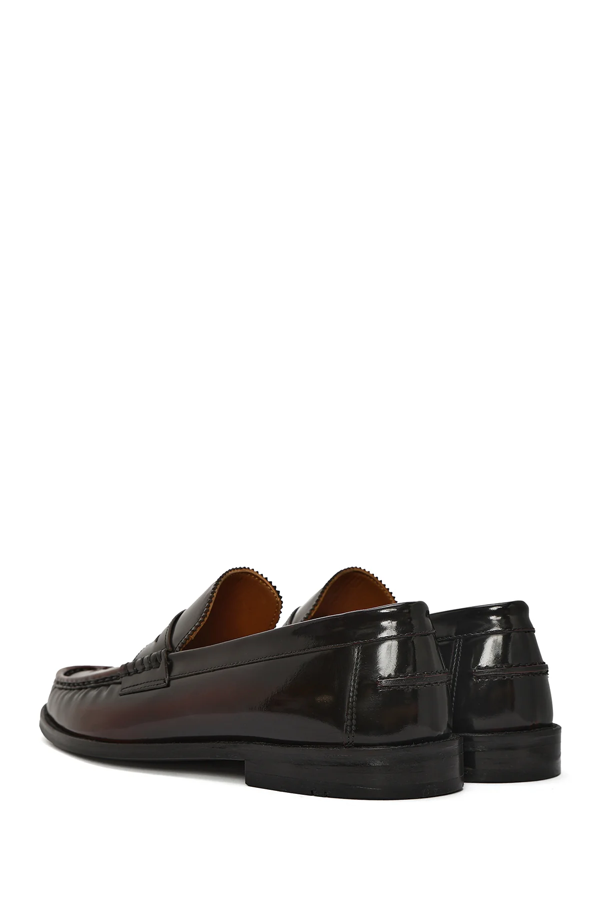 Erkek Bordo Deri Klasik Loafer - Image 5