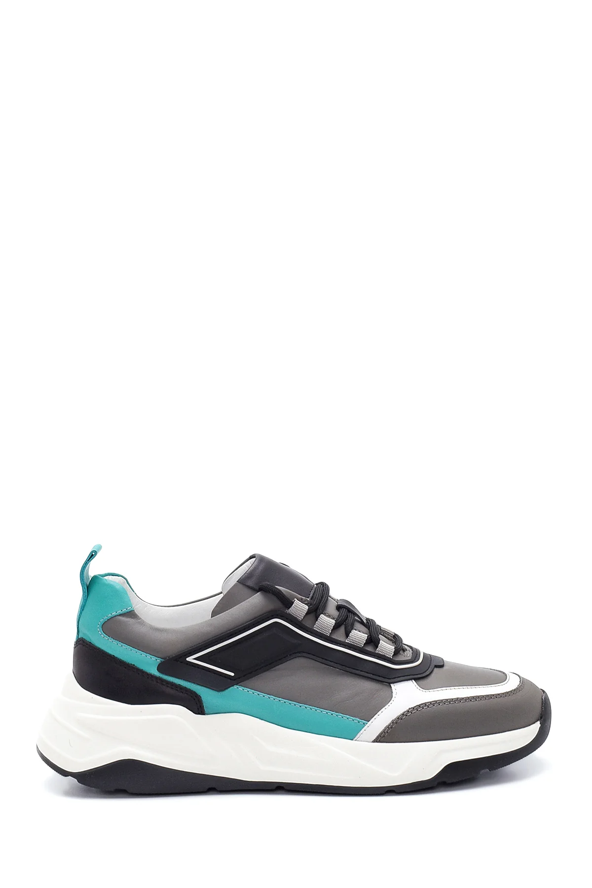 Erkek Deri Şerit Detaylı Sneaker