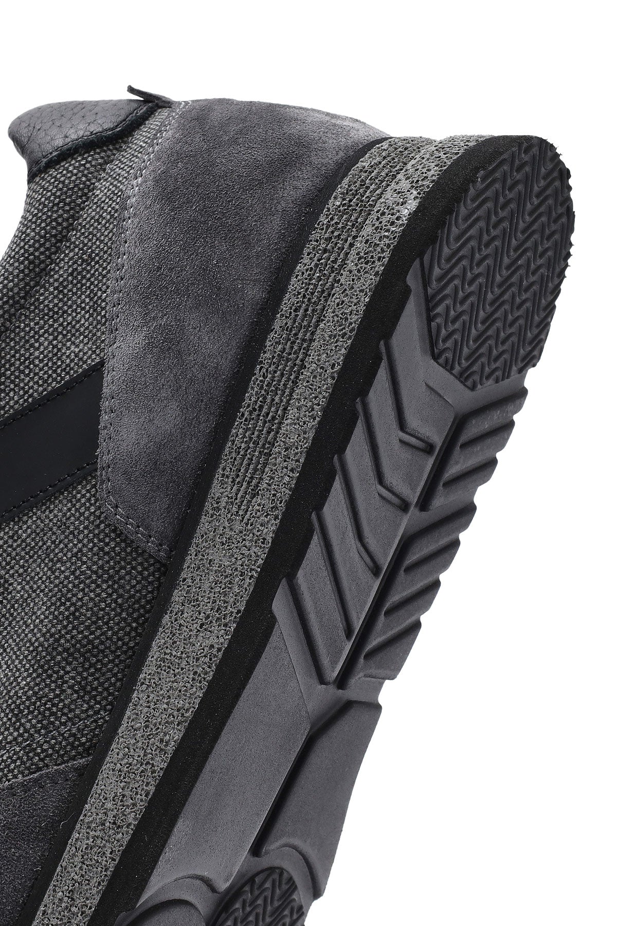 Erkek Gri Bağcıklı Deri Casual Sneaker - Image 8