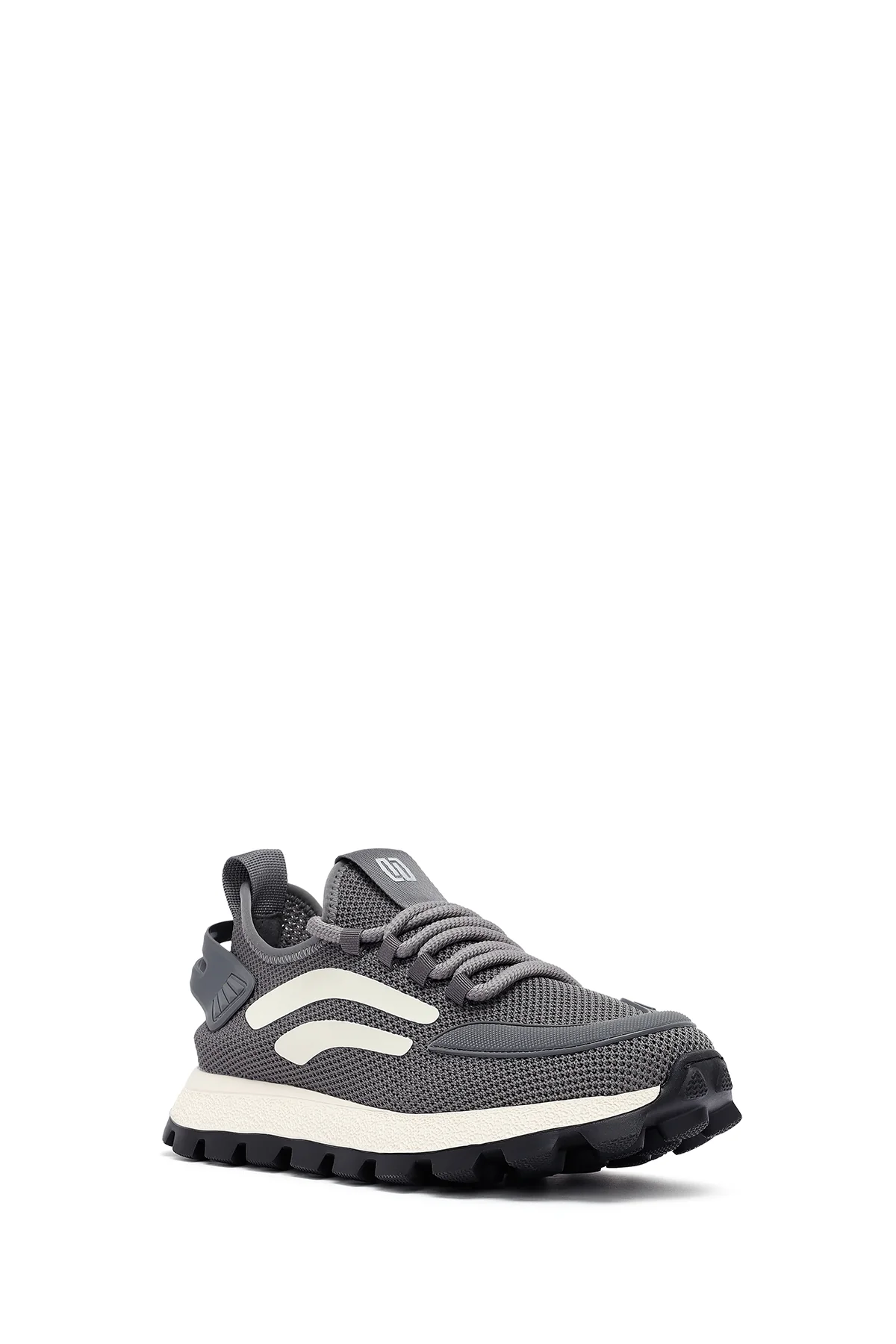 Derimod Zero Erkek Gri Bağcıklı Kalın Tabanlı Kumaş Sneaker - Image 6