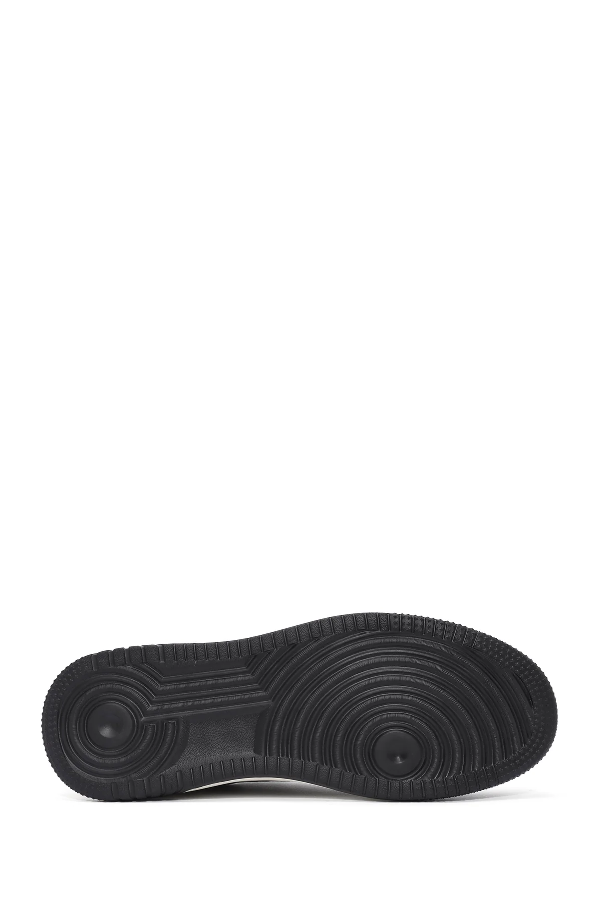 Erkek Gri Bağcıklı Kalın Tabanlı Nubuk Deri Sneaker - Image 4