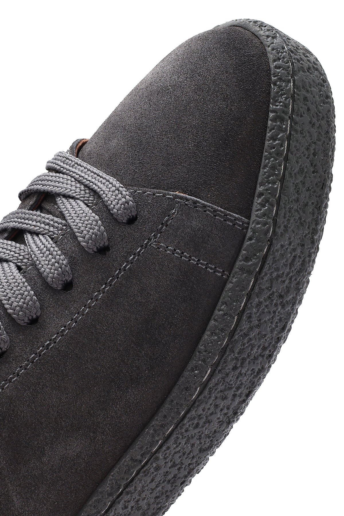 Erkek Gri Bağcıklı Süet Deri Sneaker - Image 8