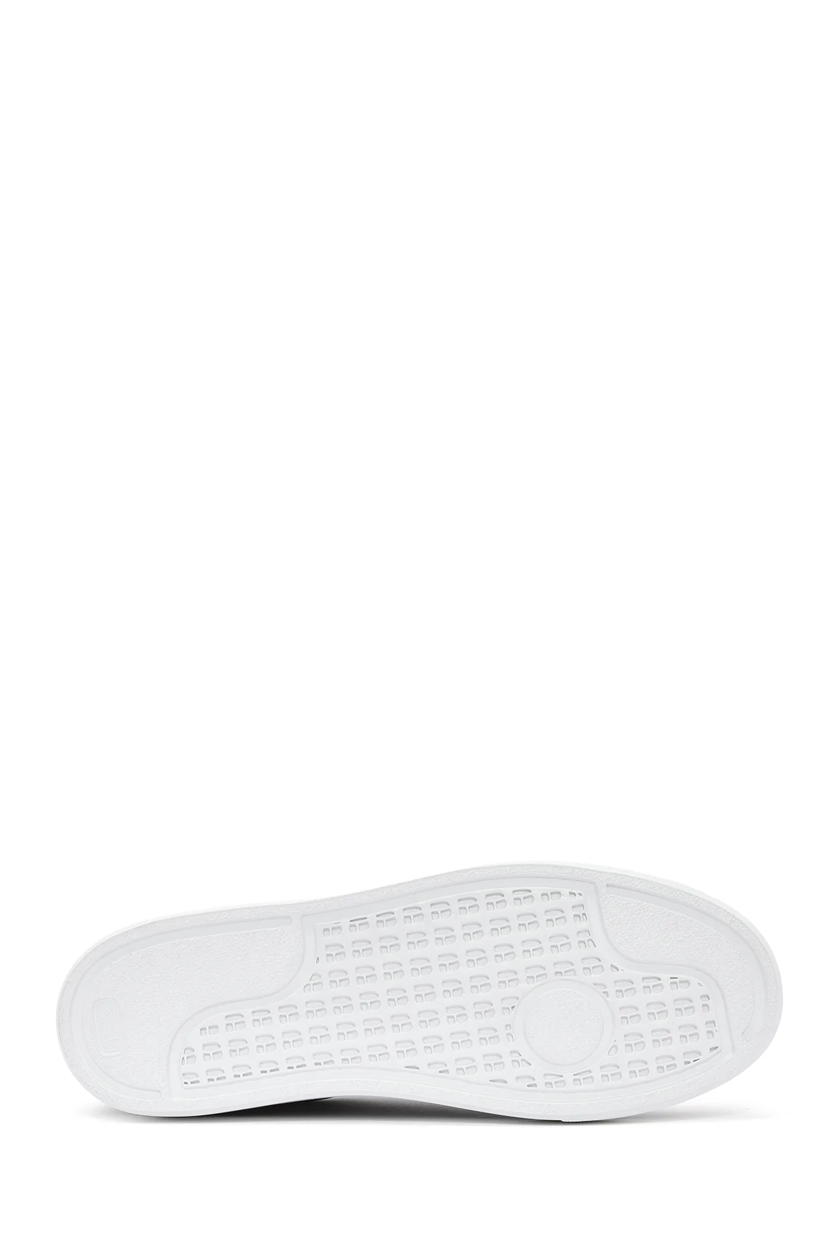 Erkek Haki Bağcıklı Kalın Tabanlı Deri Sneaker - Image 5
