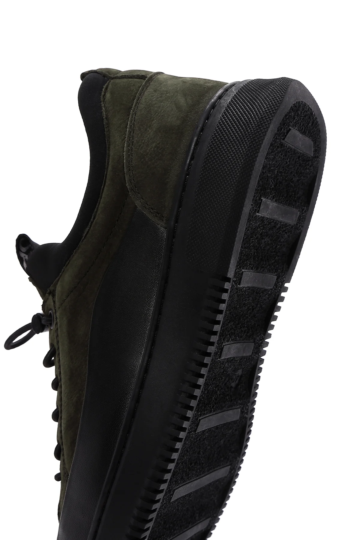 Erkek Haki Bağcıklı Nubuk Deri Casual Sneaker - Image 8