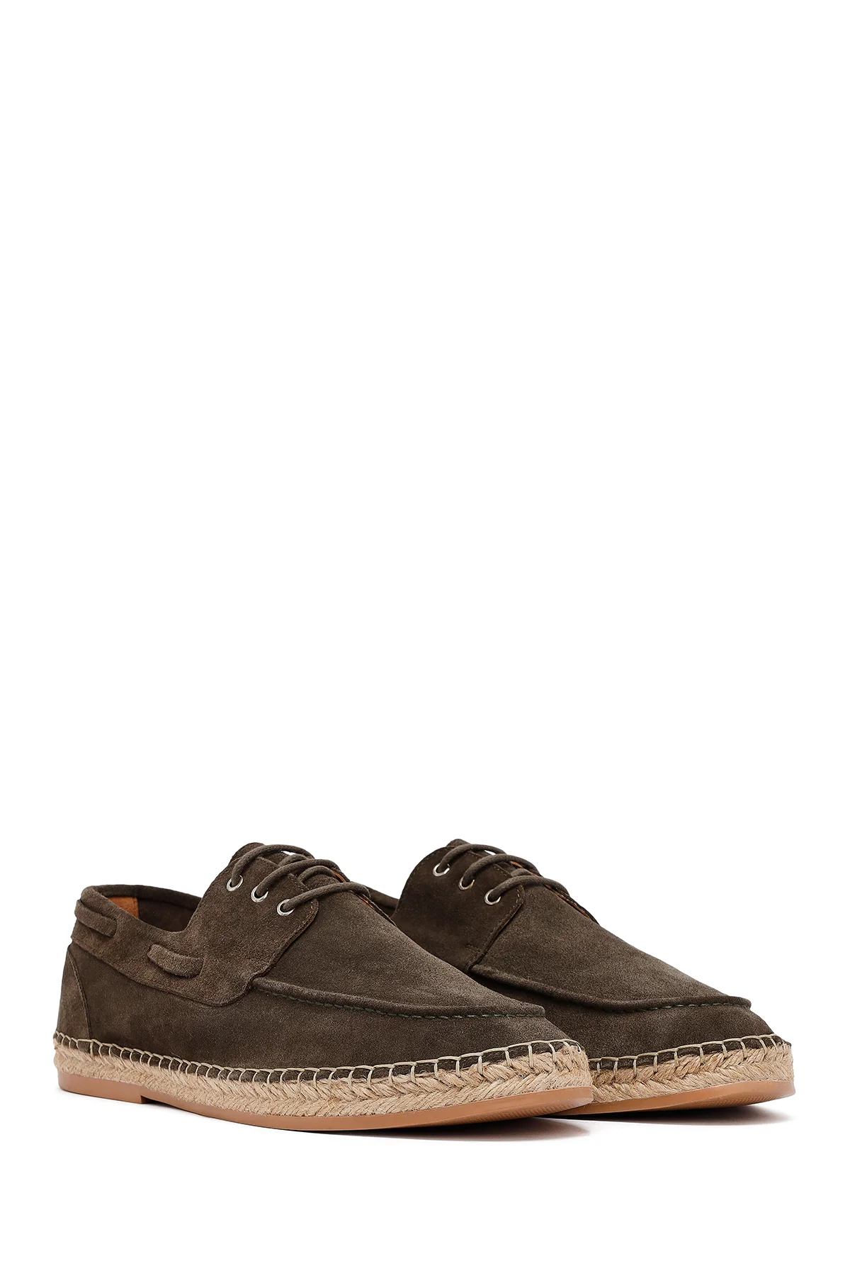 Erkek Haki Süet Deri Espadril - Image 3