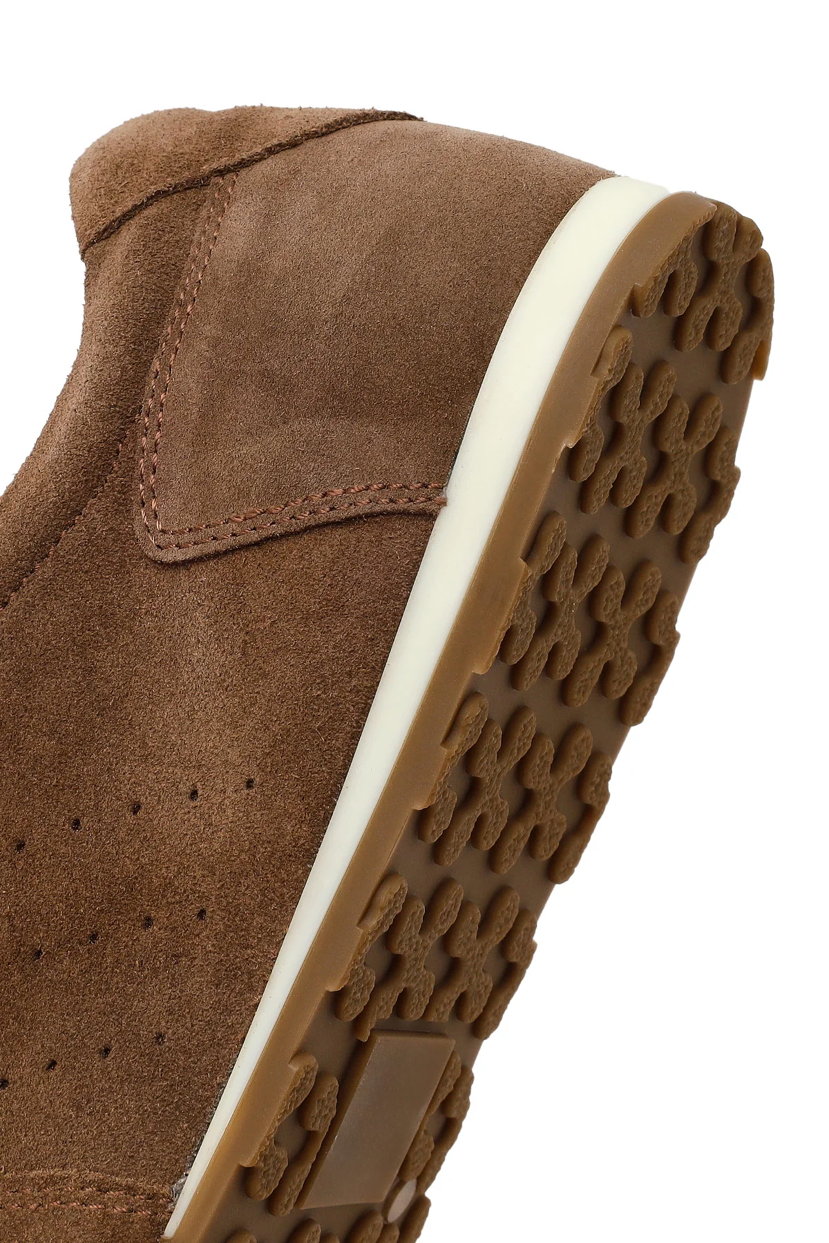 Erkek Kahverengi Bağcıklı Süet Deri Sneaker - Image 8