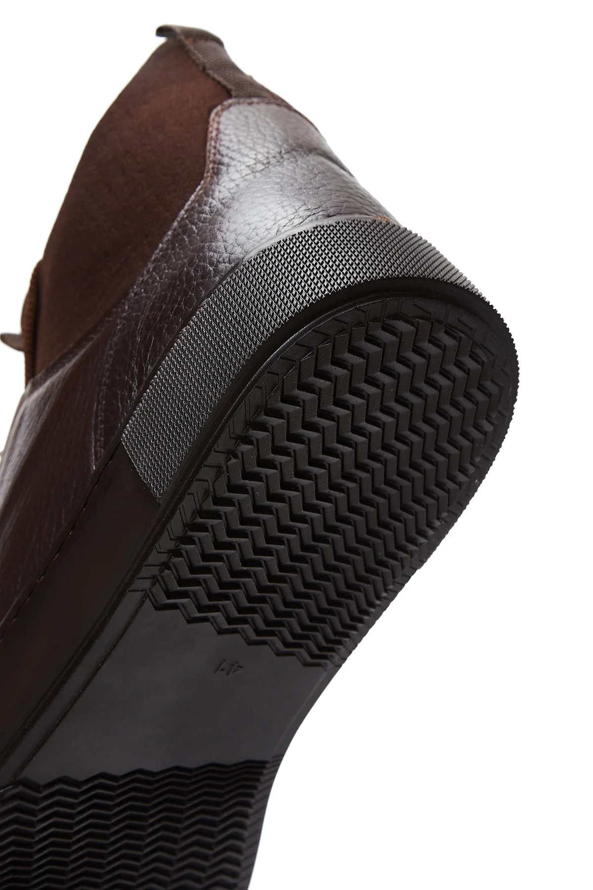 Erkek Kahverengi Deri Bilekli Sneaker - Image 9