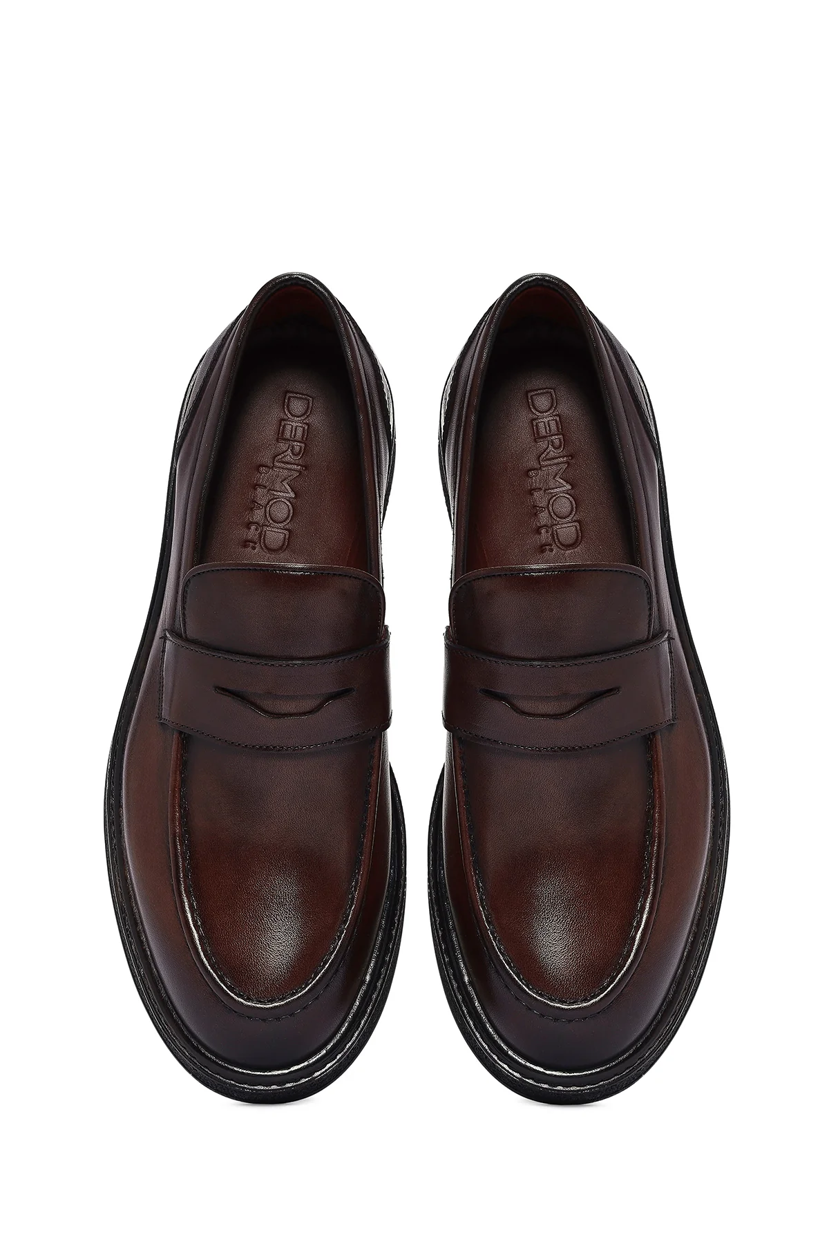Erkek Kahverengi Deri Casual Loafer - Image 7