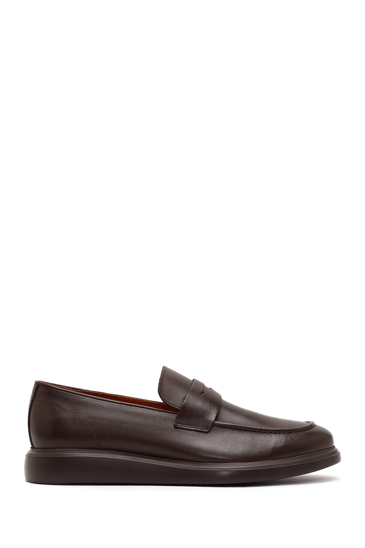 Erkek Kahverengi Deri Casual Loafer