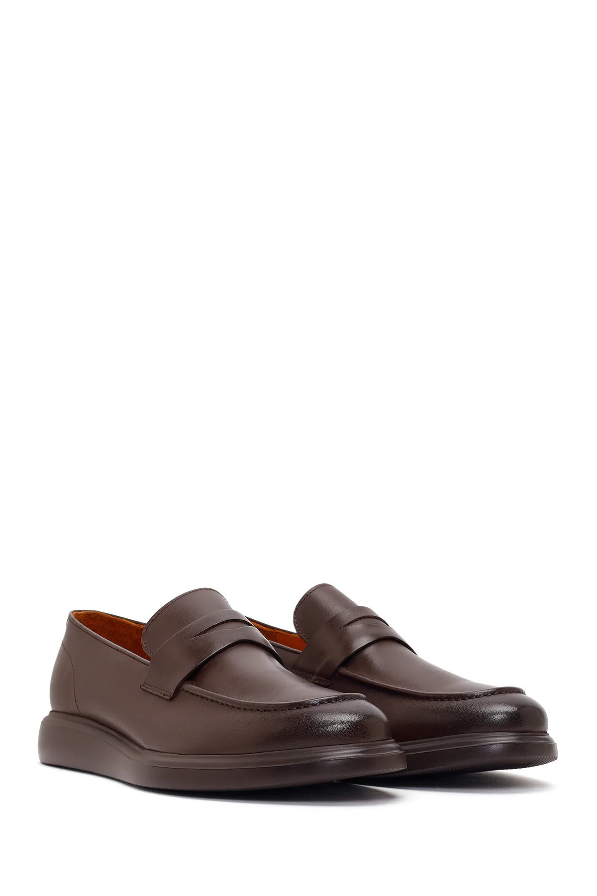 Erkek Kahverengi Deri Casual Loafer - Image 3