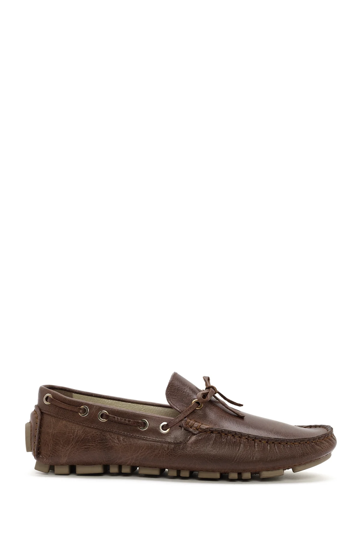 Erkek Kahverengi Deri Comfort Loafer