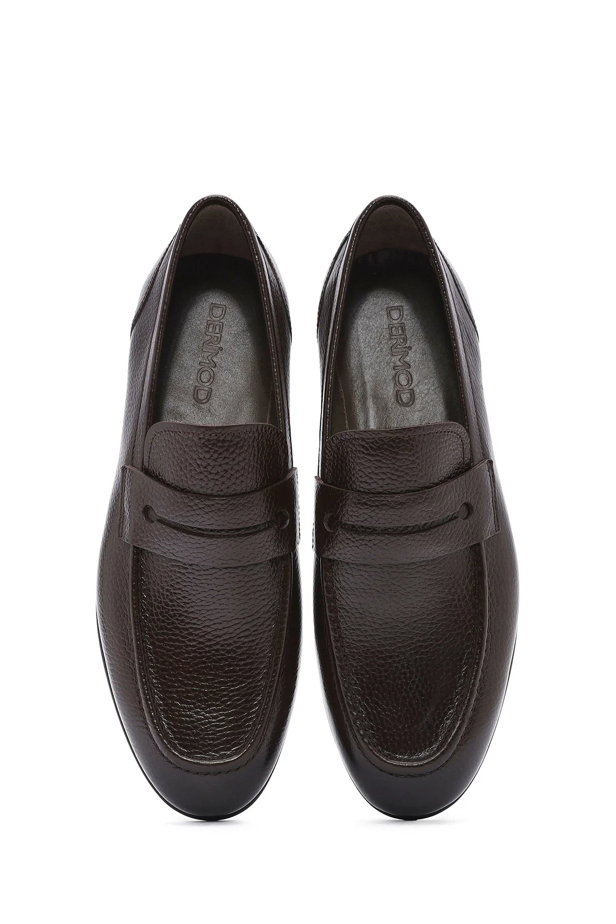 Erkek Kahverengi Deri Klasik Loafer - Image 7