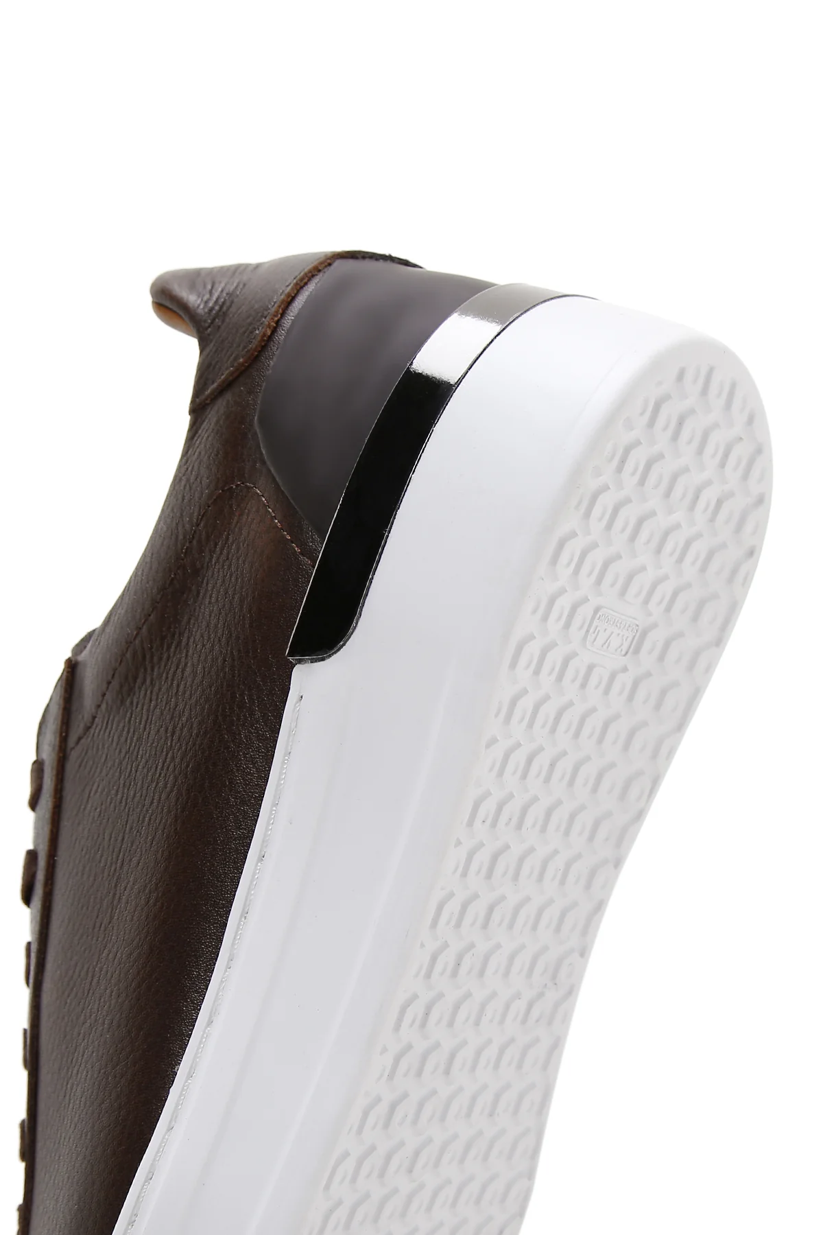 Erkek Kahverengi Deri Sneaker - Image 7