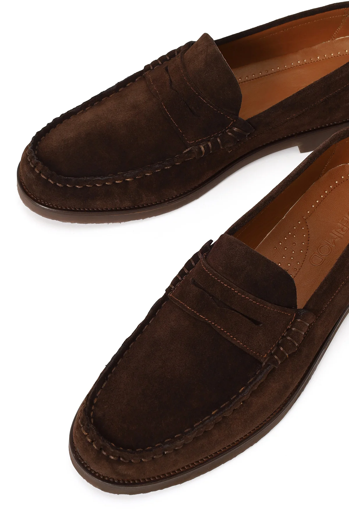 Erkek Kahverengi Süet Deri Casual Loafer - Image 11