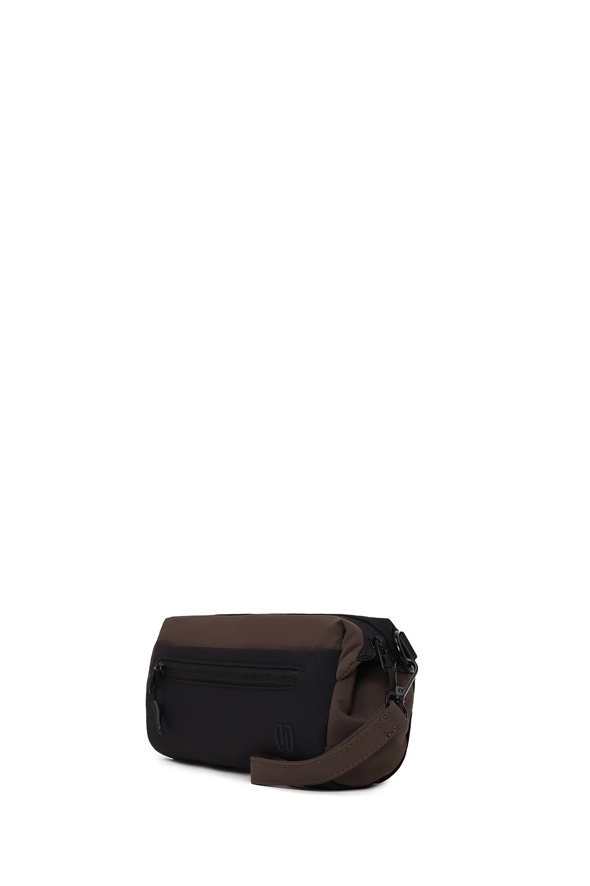 Erkek Kahverengi Uzun Askılı Kumaş Mini Çapraz Çanta - Image 5